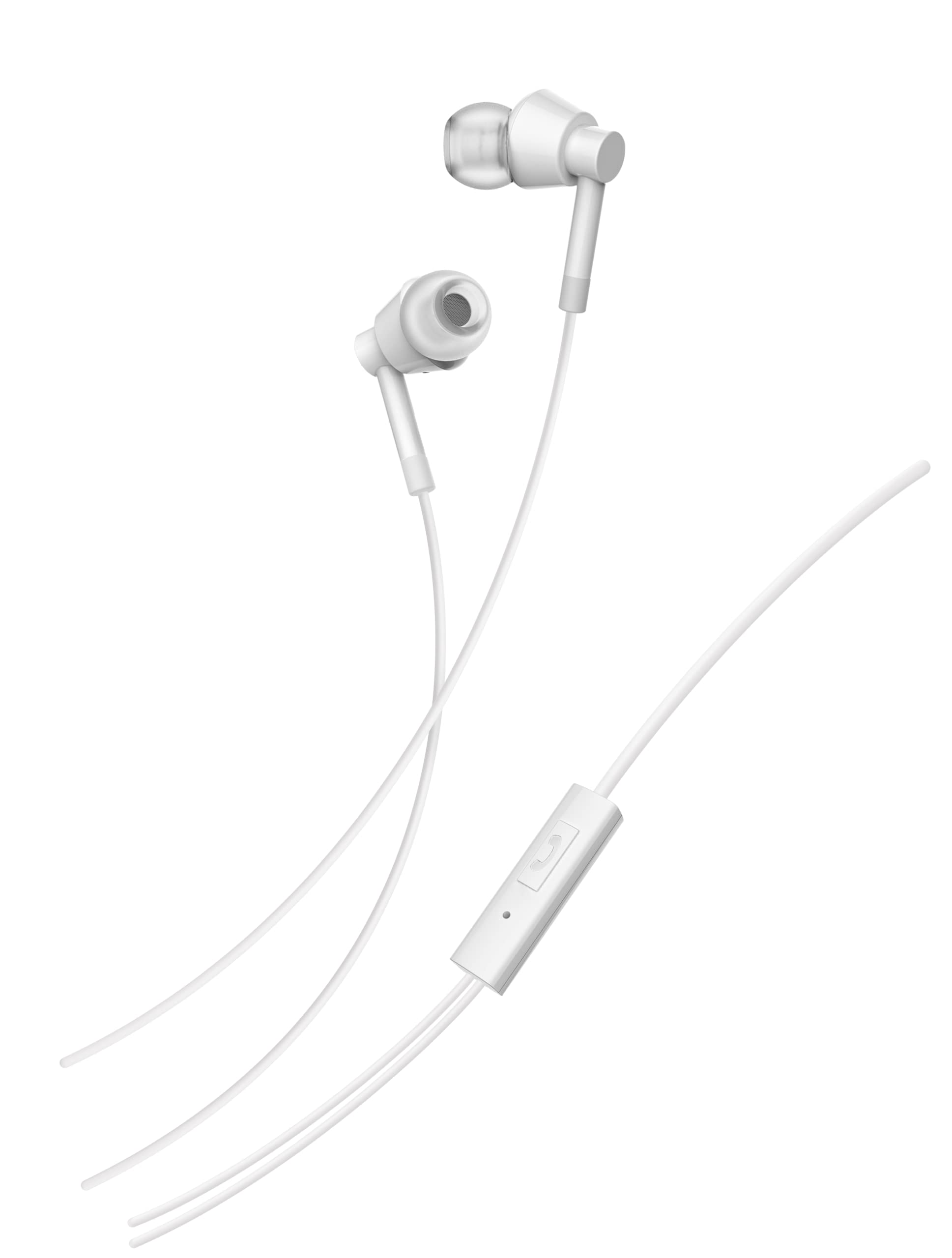 Nokia Wired in Ear Earphones (WB-101) with Powerful bass Performance, with mic for Clear Voice Calls, Virtual Assistant Control Enabled. Angled Acoustic Tubes for a Comfortable and Secure fit, Blue