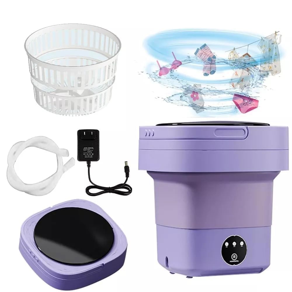 Welko Semi Automatic Folding 2kg Top Loading Mini Washing Machine with Cloth Dryer Deep Cleaning for Underwear Washing Machine Clothes Washer Home