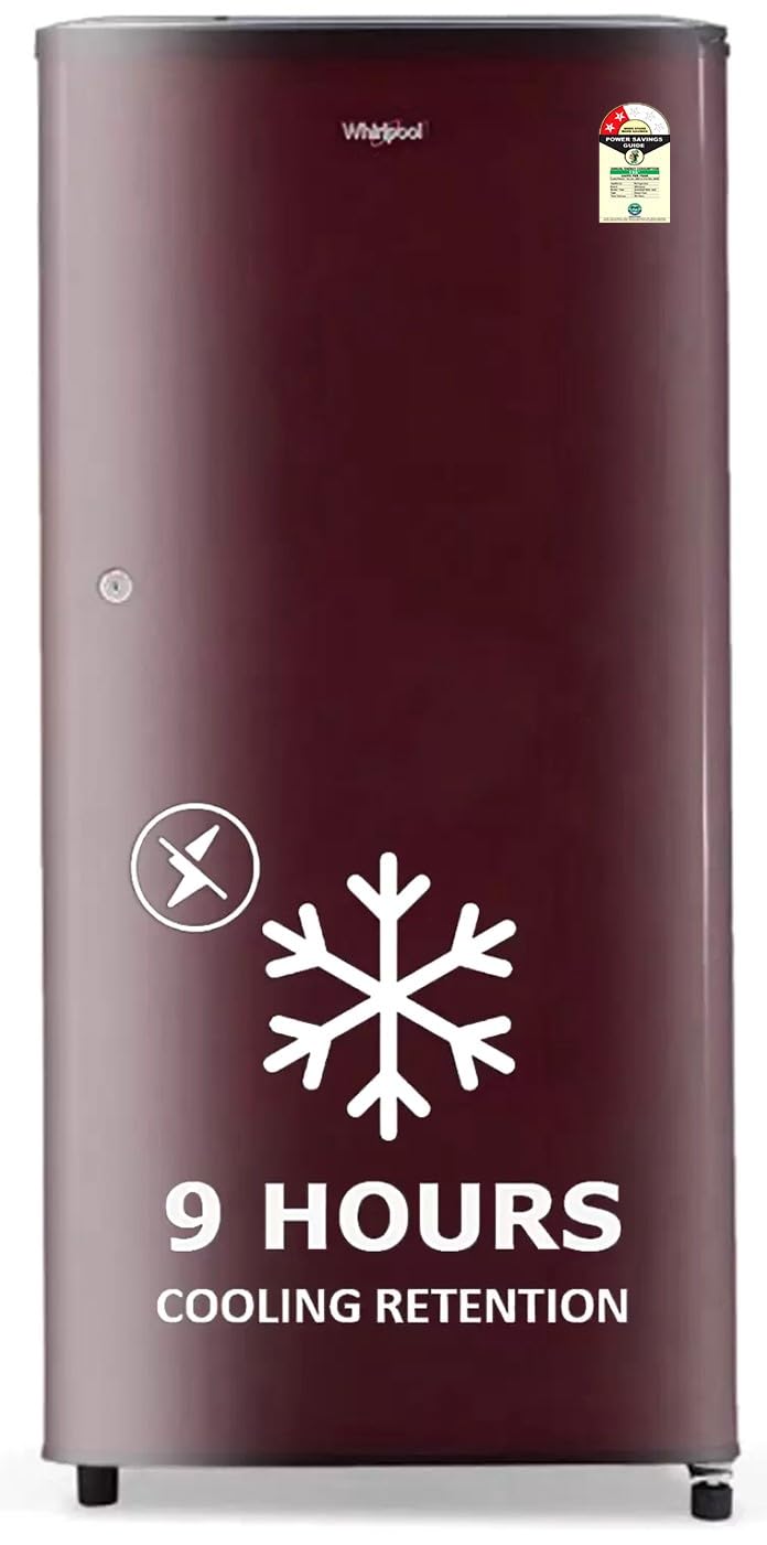 Whirlpool 184 L 2 Star Direct-Cool Single Door Refrigerator (205 WDE CLS 2S SHERRY WINE-Z, Red)