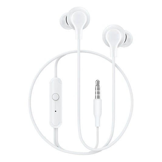 Earphones for Vivo Y21T / Y 21 T Earphones Original Like Wired Noise Cancellation In-Ear Headphones Stereo Deep Bass Head Hands-free Headset Earbud With Built in-line Mic, Call Answer/End Button, Music 3.5mm Aux Audio Jack (VIW1, White)