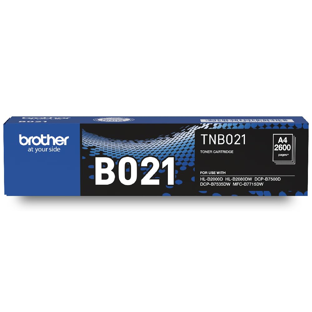 Brother Toner TN-B021 Has 2600 Pages Yield Compatible with HL-B2000D HL-B2080DW HL-B2100DB HL-B2180DWB DCP-B7500D DCP-B7535DW DCP-B7600DB DCP-B7640DWB DCP-B7620DWB MFC-B7717DW MFC-B7810DWB