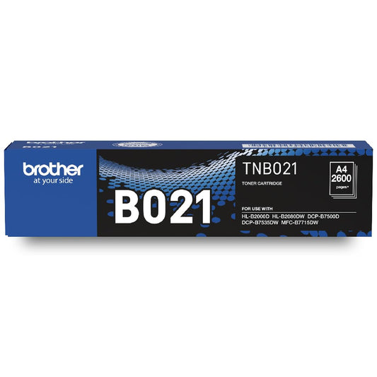 Brother Toner TN-B021 Has 2600 Pages Yield Compatible with HL-B2000D HL-B2080DW HL-B2100DB HL-B2180DWB DCP-B7500D DCP-B7535DW DCP-B7600DB DCP-B7640DWB DCP-B7620DWB MFC-B7717DW MFC-B7810DWB