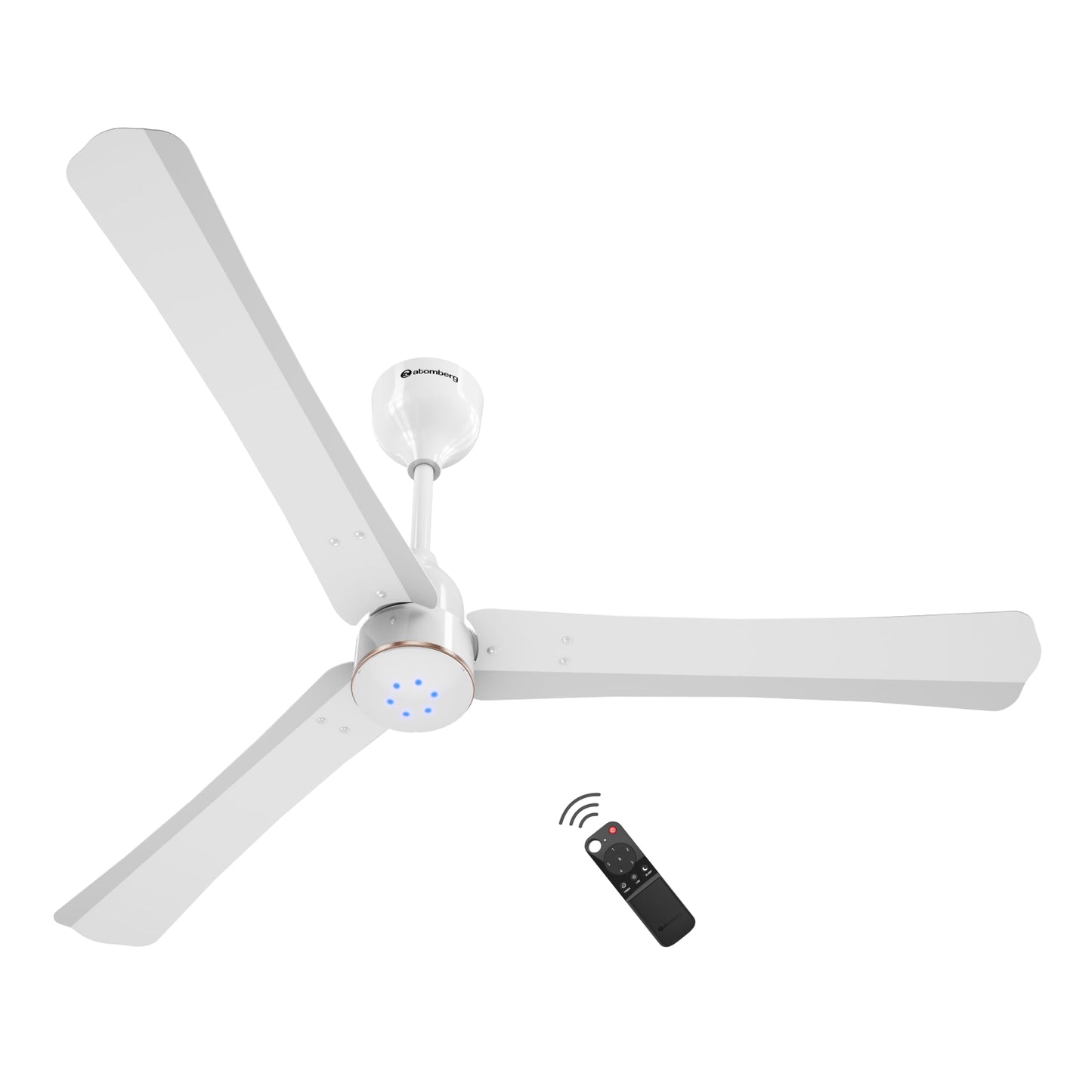 atomberg Renesa Halo Smart Alexa Enabled 1200mm BLDC Ceiling Fan with Remote | 5 star | High Air Delivery | Low noise | LED Speed Indicator | Sleek Design | | 3 Year Warranty| Misty Teal
