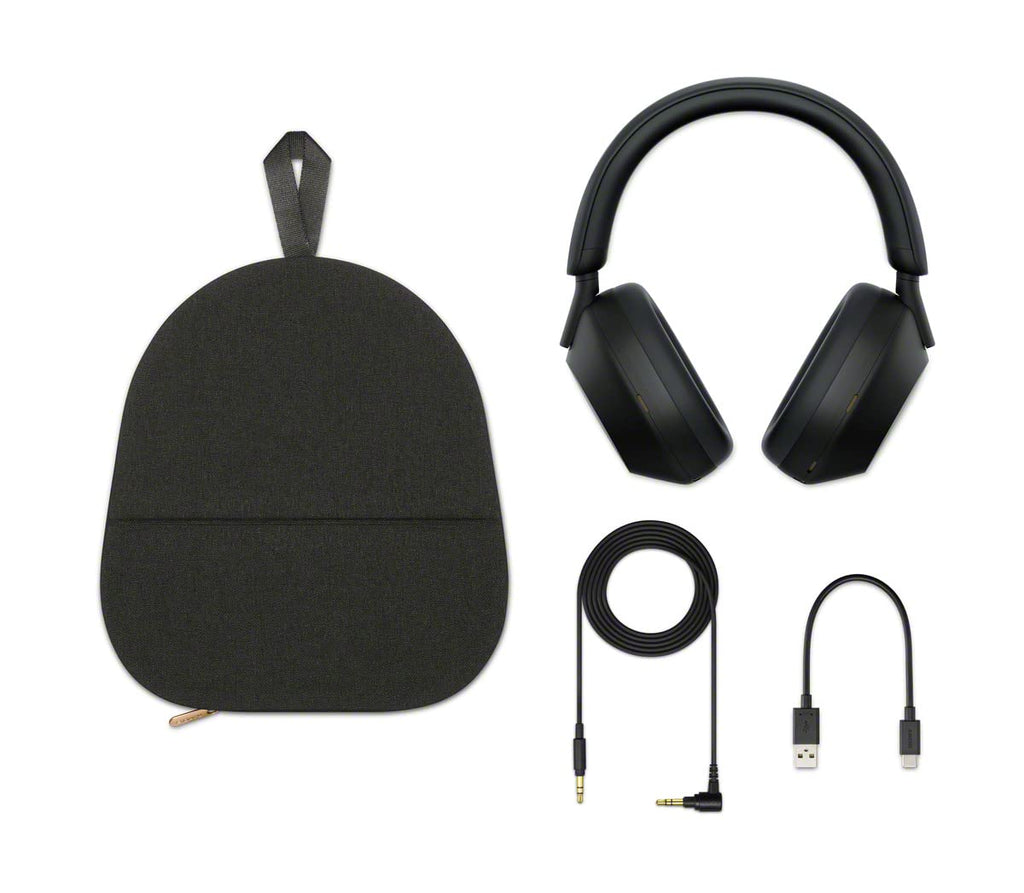 Sony WH-1000XM5 Best Active Noise Cancelling Wireless Bluetooth Over Ear Headphones with Mic for Clear Calling,Battery Life 30 Hours -Black