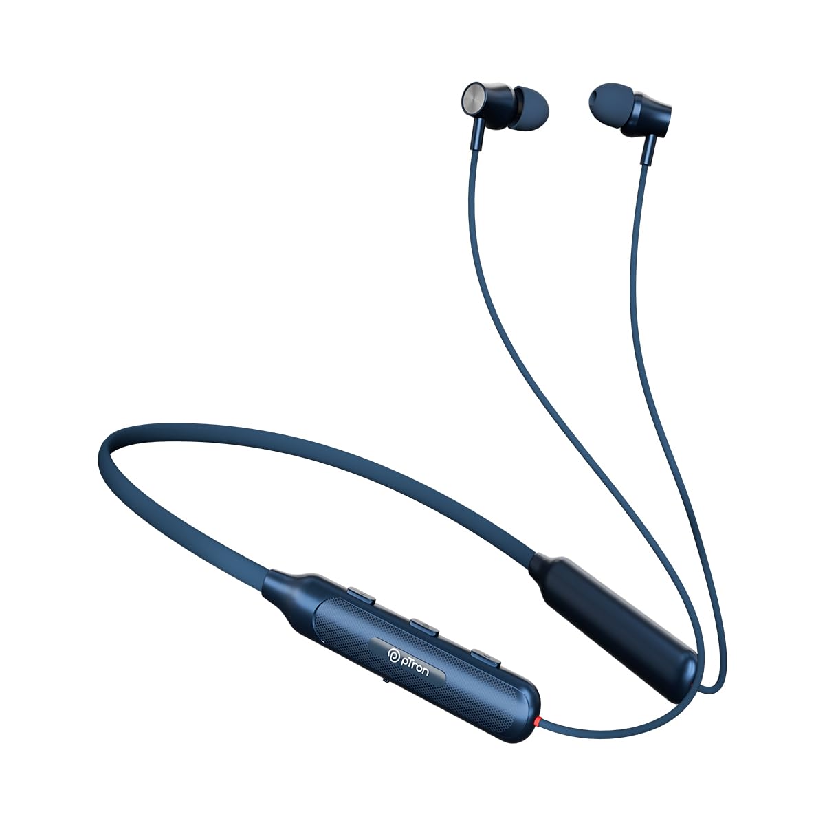 pTron Newly Launched Tangent Evolve w/ 50Hrs Playtime, HD Mic, Pristine Sound, Bluetooth V5.3 with Dual-Device Pairing Wireless Neckband, Voice Assistant, Type-C Fast Charging & IPX4 (Black)