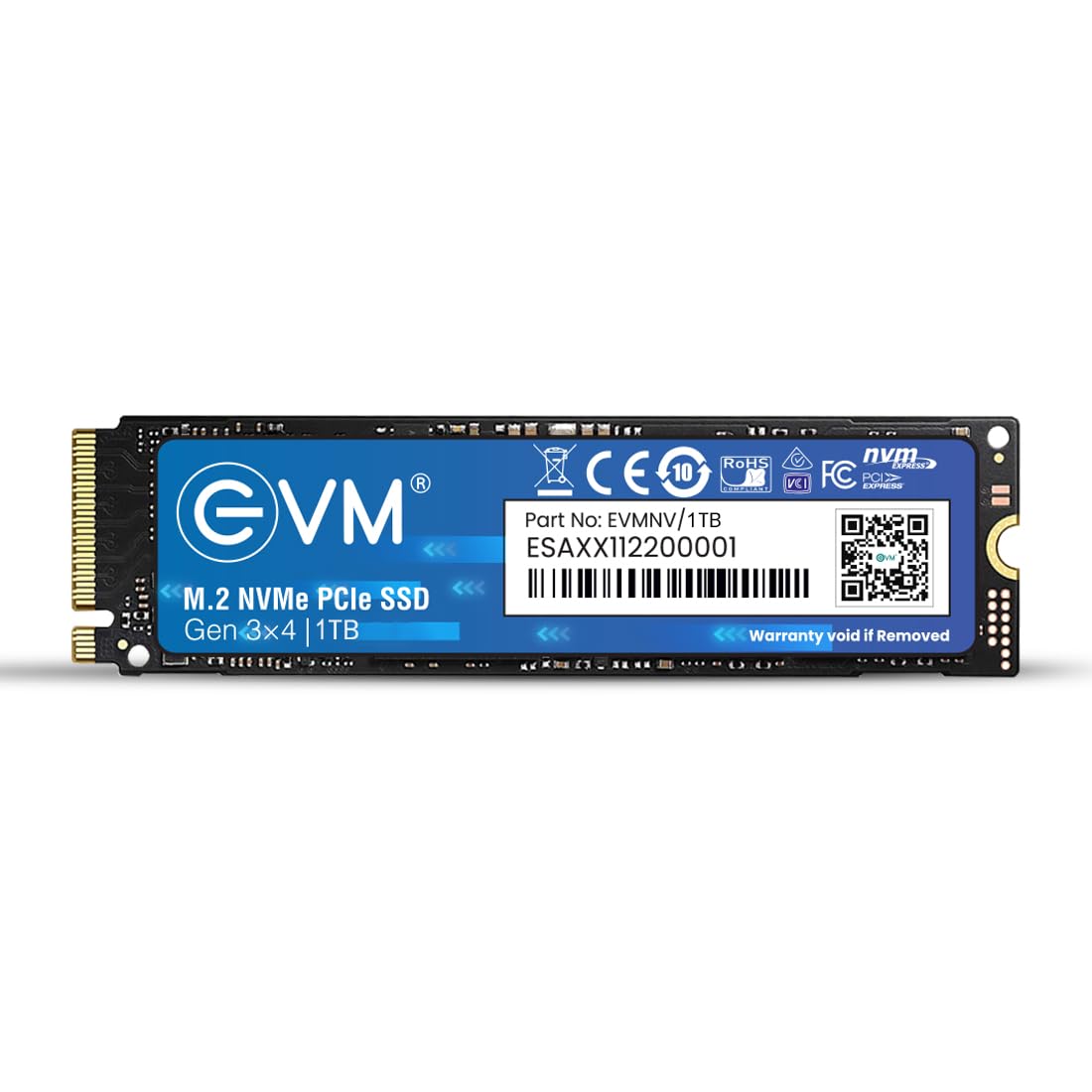 EVM M.2 NVMe Internal SSD (2280) - 2000MB/s Read - PCIe Interface Gen 3x4-4X Faster Than SATA SSD- 5 Year Warranty, (EVMNV/256GB)