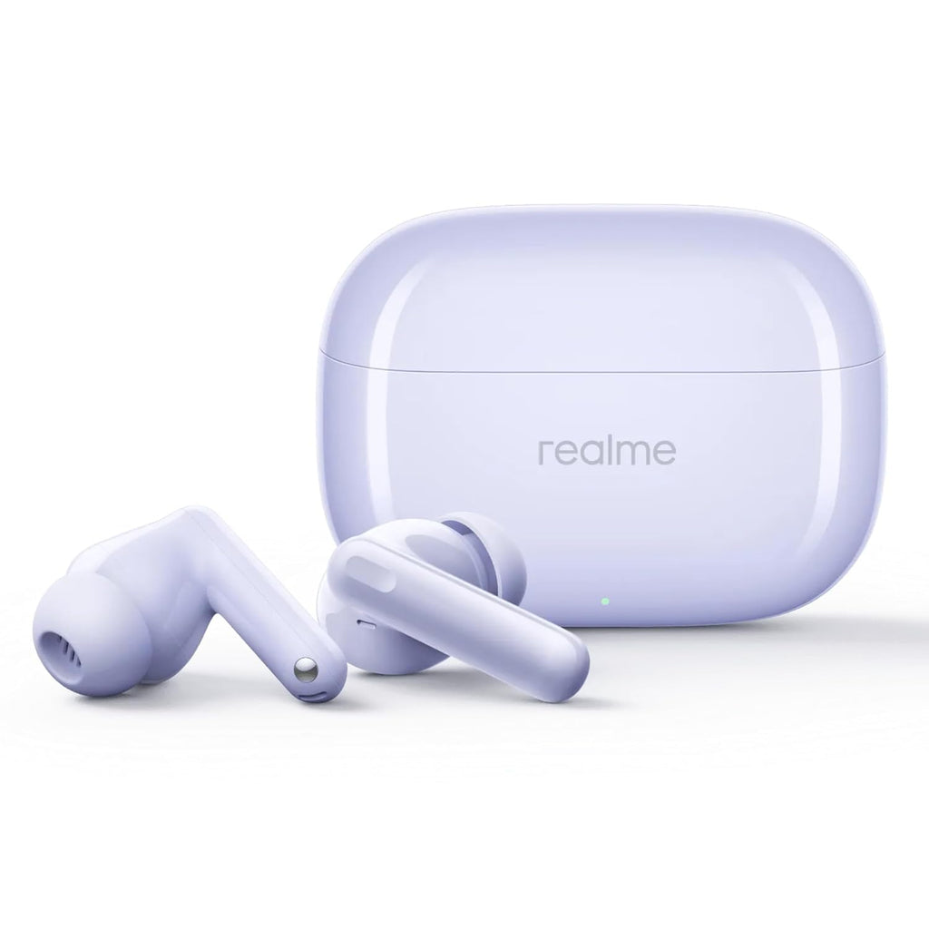 realme Buds T310 True Wireless in-Ear Earbuds with 46dB Hybrid ANC, 360° Spatial Audio, 12.4mm Dynamic Bass Driver, Upto 40Hrs Battery and Fast Charging (Monet Purple)