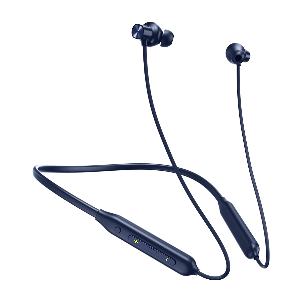 pTron Tangent Rush w/ 50Hrs Playtime, Pristine Sound, Dual-Device Pairing, Bluetooth 5.4 Wireless in-Ear Earphones with Mic, Voice Assistant, Type-C Fast Charging & IPX5 Water Resistant (Blue)