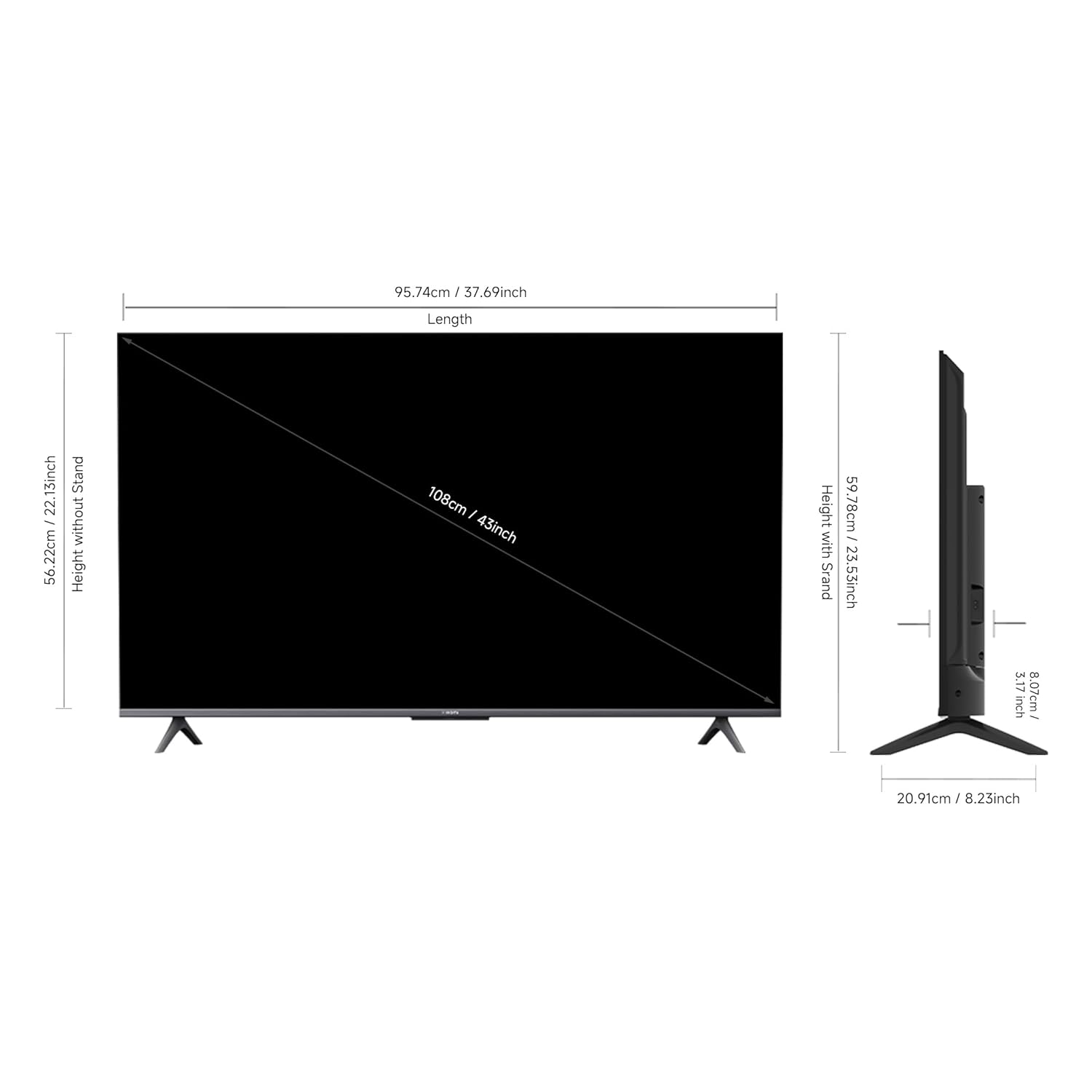 Xiaomi MI 108 cm (43 inches) A Pro 4K Dolby Vision Smart Google LED TV L43MA-AUIN (Black)