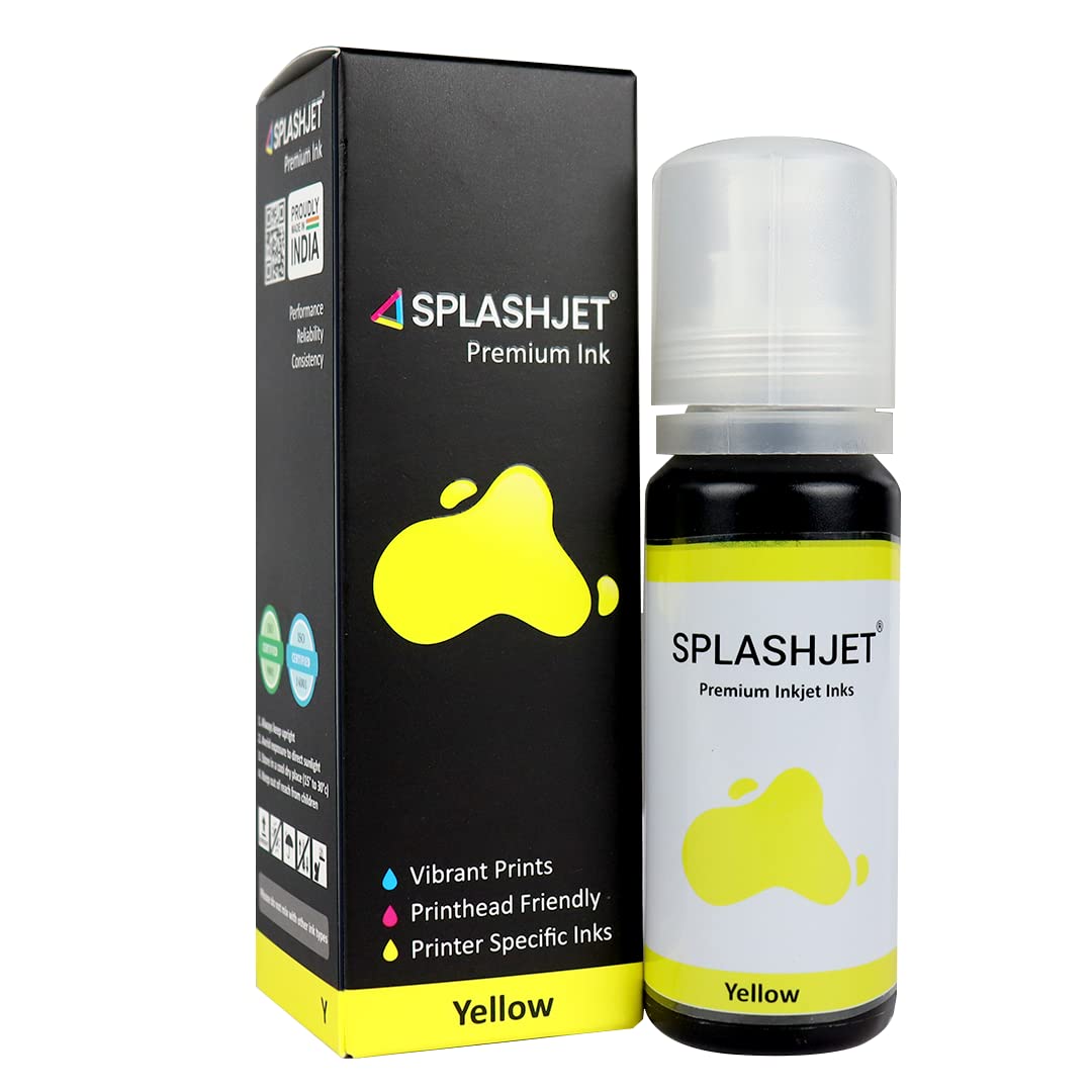 Splashjet 003 Compatible Refill Ink for Epson L3110, L3150, L3250, L3252 L3115, L3116, L3101, L3210, L3215, L3216, L3151, L3152, L3156, L5190 Printer – (70gm x 4 Color) Set Box - 501737