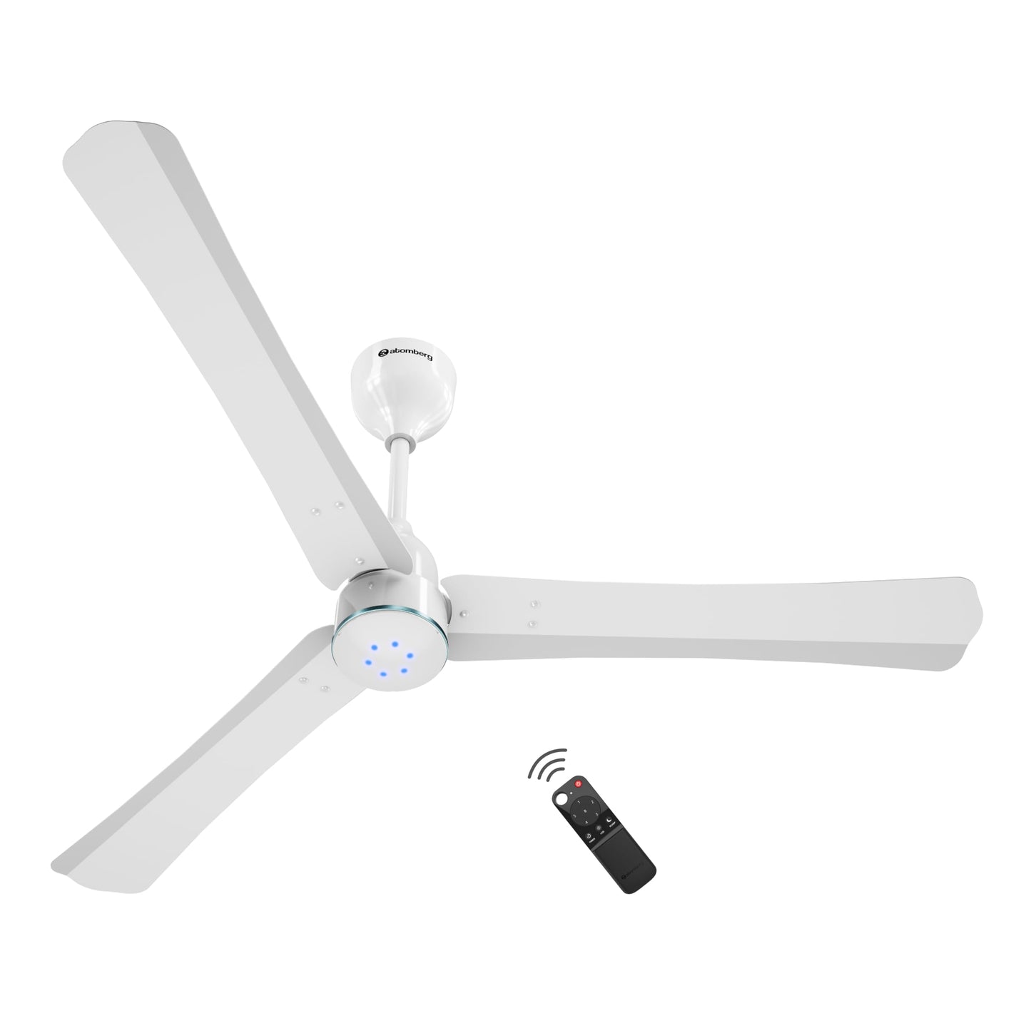 atomberg Renesa Halo Smart Alexa Enabled 1200mm BLDC Ceiling Fan with Remote | 5 star | High Air Delivery | Low noise | LED Speed Indicator | Sleek Design | | 3 Year Warranty| Misty Teal