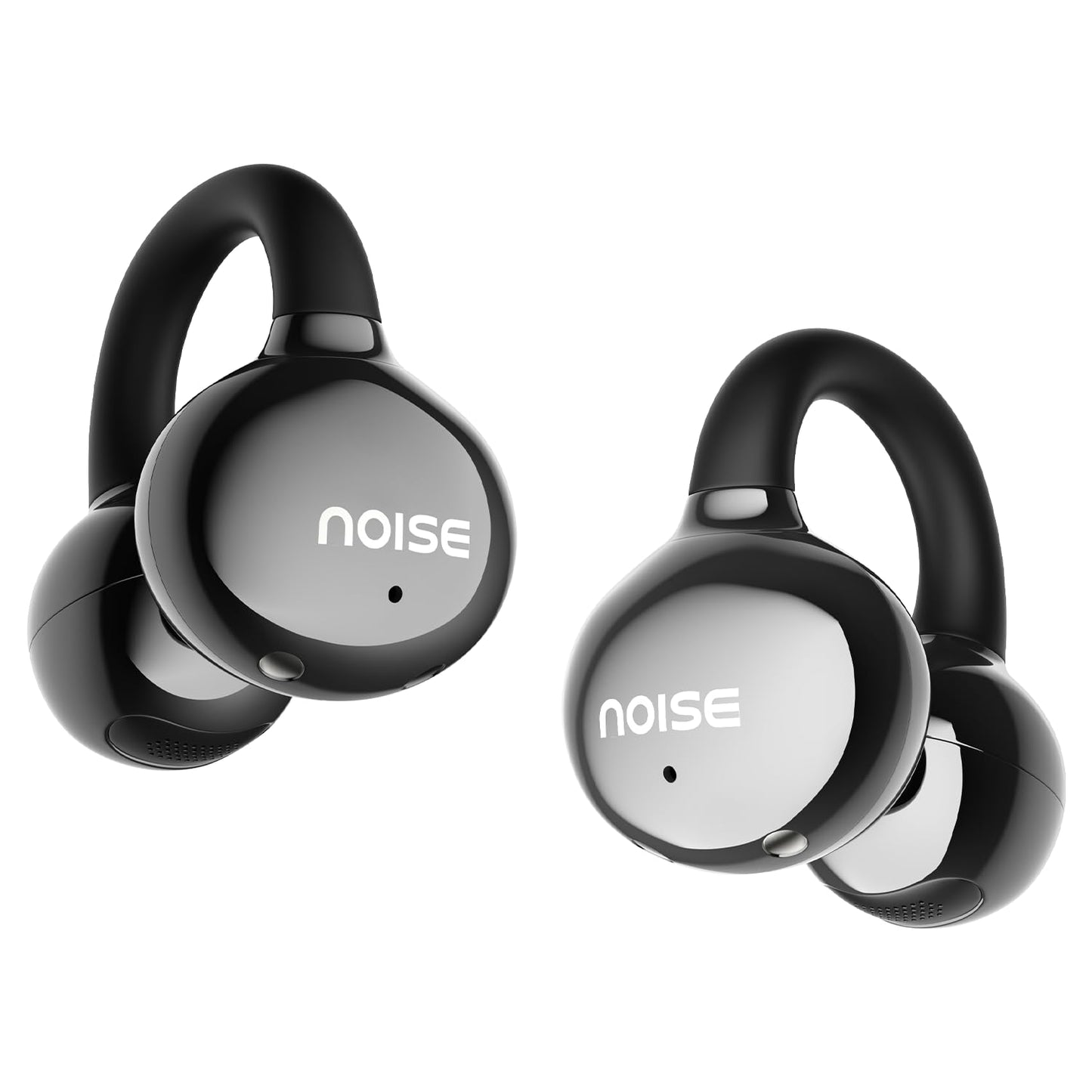 Noise Pure Pods Wireless Open Ear Earbuds with AirWave™ Technology,Up-to 80H Playtime,Quad Mic with ENC,16mm Neodymium Dynamic Driver,Detachable Pure Band,BTv5.3 (Power Black)