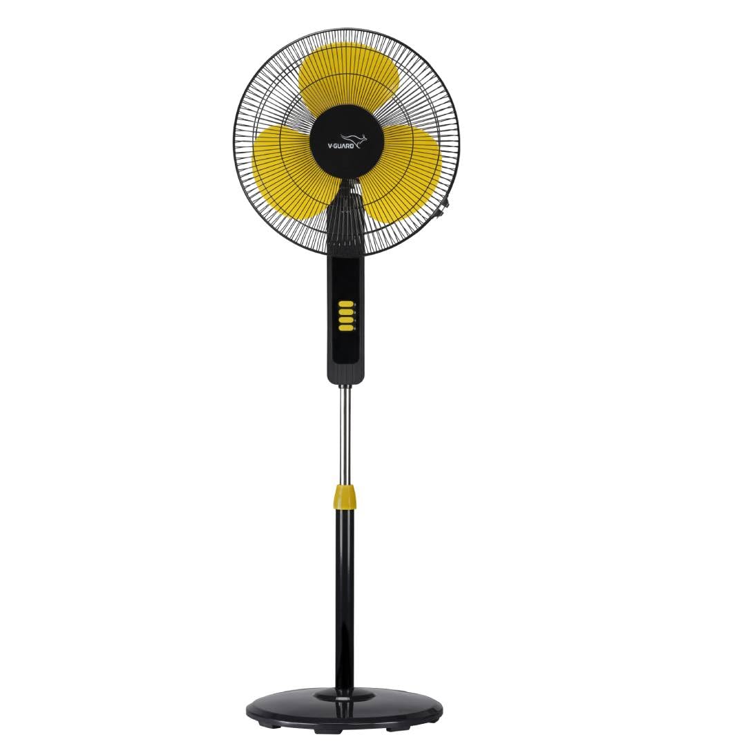 V-Guard Esfera STS Plus Pedestal Cum Table Fan | Versatile 2-In-1 Operation | 1350 RPM Motor | Customisable Tilt And Oscillation Control | Red Black | 40 cm (400mm)