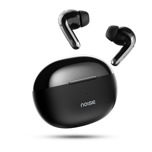 Noise Buds Verve 2 in-Ear Truly Wireless Earbuds with Chrome Finish, 50H of Playtime, Quad Mic with ENC, 13mm Driver, Instacharge(10 min=200 min), BT v5.3(Carbon Black)