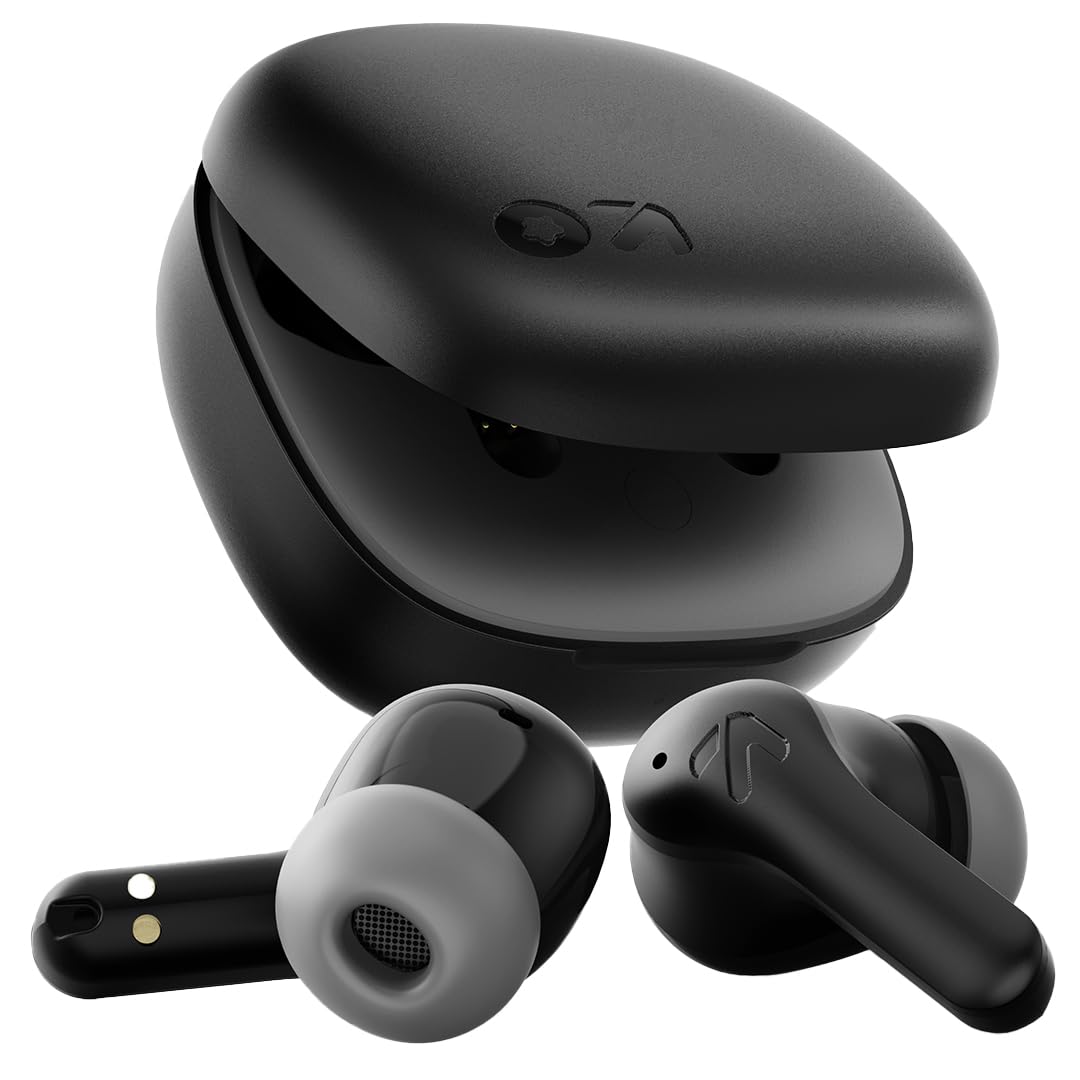 GOBOULT K10 Truly Wireless Bluetooth in Ear Earbuds with 50H Playtime, 4 Mic Clear Calling, 45ms Low Latency, 10mm Drivers, Touch Controls, Type-C Fast Charging, TWS Ear Buds Wireless (Ice Blue)