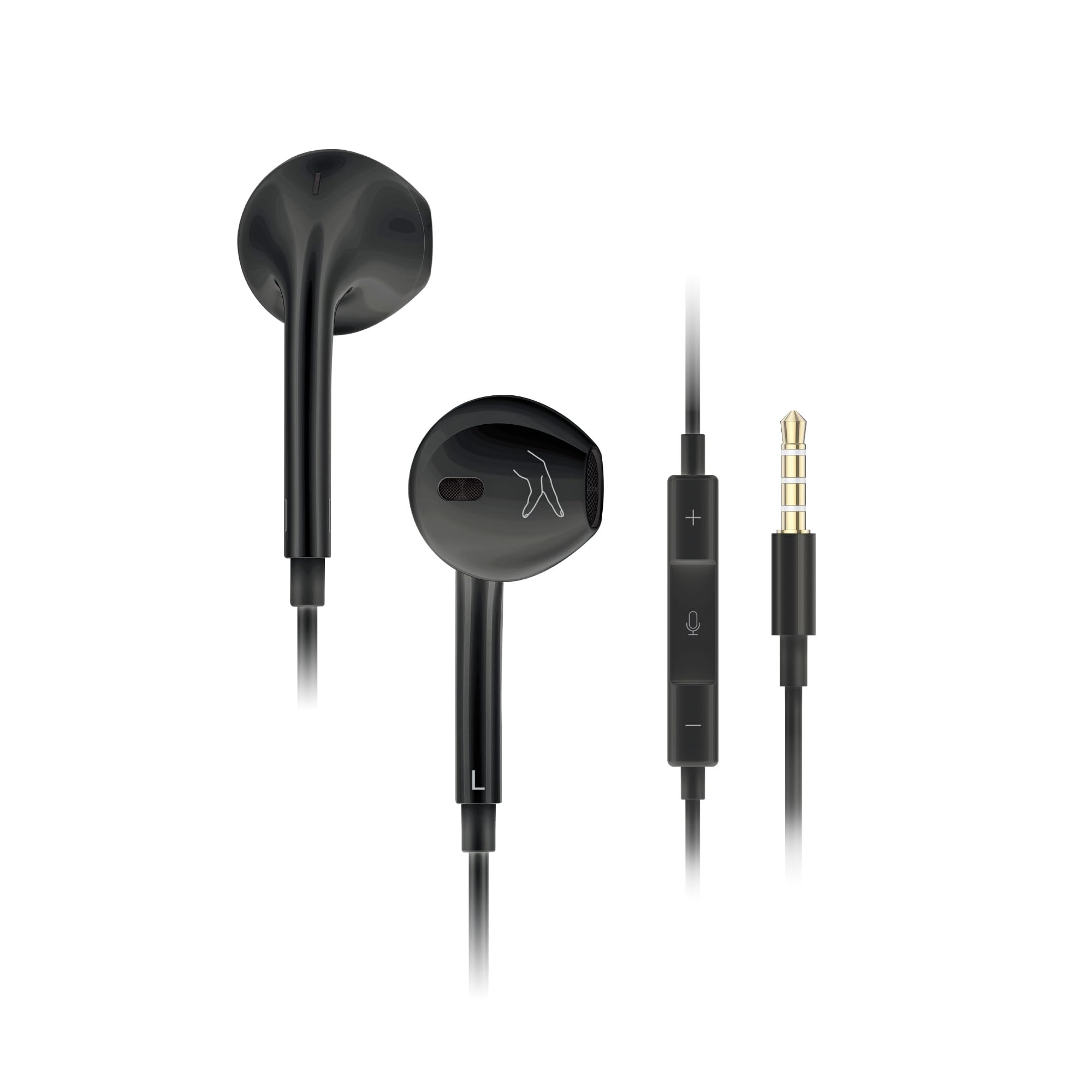 FINGERS SoundReflex W5 Wired Earphones (Powerful Bass, Sturdy Cable and in-Built Mic) (White)