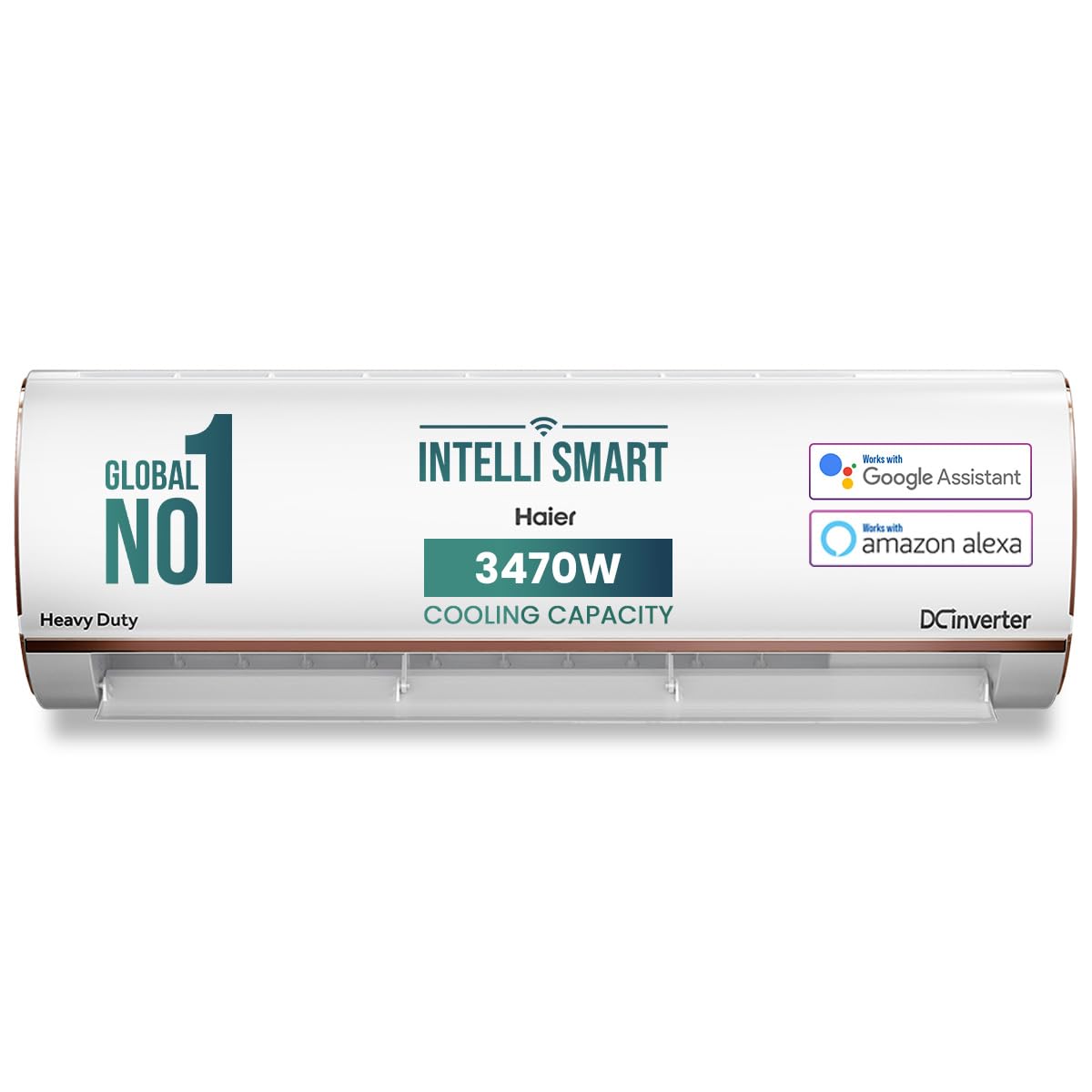 Haier 1 Ton 4 Star AI Climate Control Smart Split AC (3470W, Triple Inverter, Copper, Wi-Fi, 4-Way Swing, 7 in 1 Convertible, HD Filter, Cools at 60°C, 20 Mtrs Air Throw - HSU13K-PYAIR4BN-INV, White)