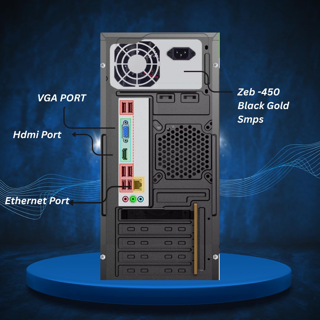 Assembled Desktop CPU with Core-i5 3470 Generation 3.20Ghz II 16GB Ram DDR3 II 256GB SSD II HDMI VGA Ports II WiFi II Win 10 Pro II MS Office II Full Metal,