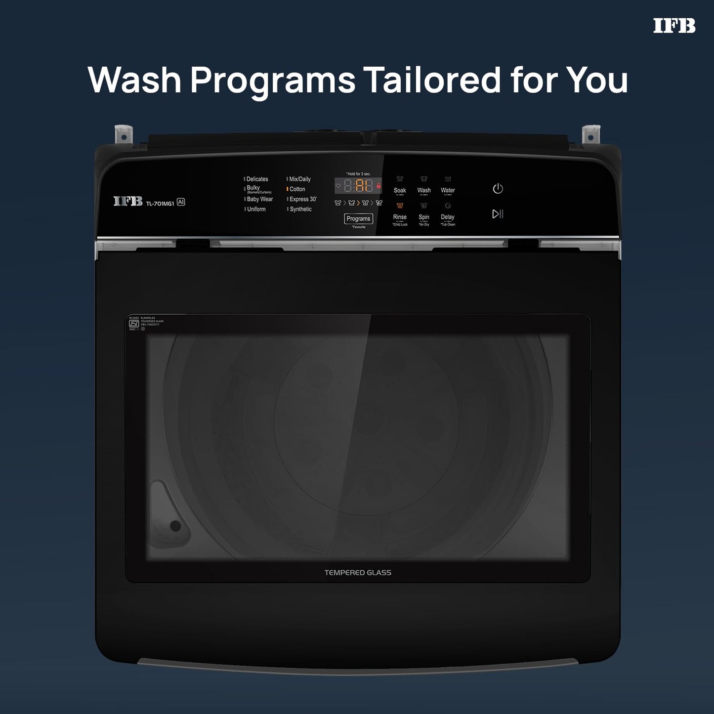 IFB 7 Kg 5 Star with Deep Clean® Technology, AI Powered, Fully Automatic Top Load Washing Machine (TL701MG1, ActivMix, Aqua Energie, Med Grey)