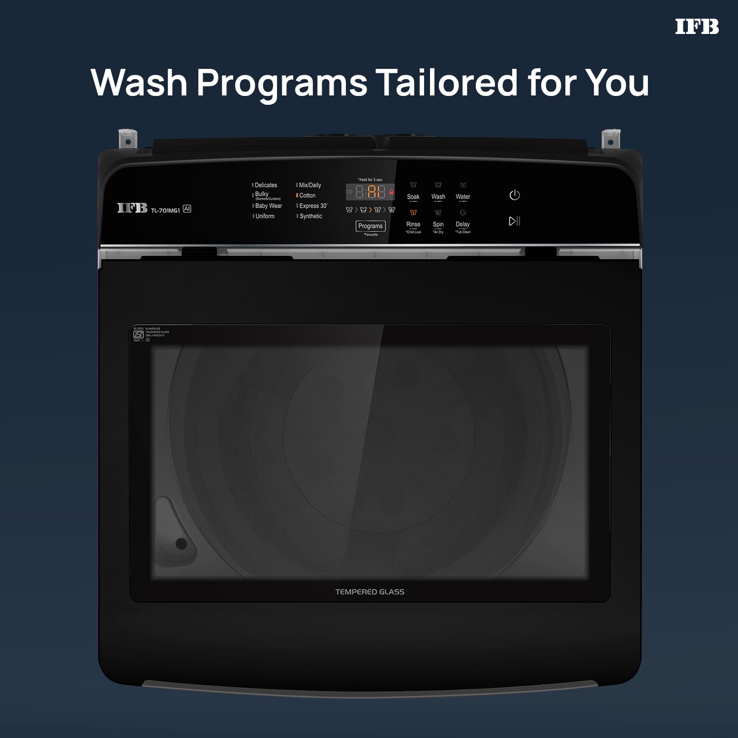 IFB 7 Kg 5 Star with Deep Clean® Technology, AI Powered, Fully Automatic Top Load Washing Machine (TL701MG1, ActivMix, Aqua Energie, Med Grey)