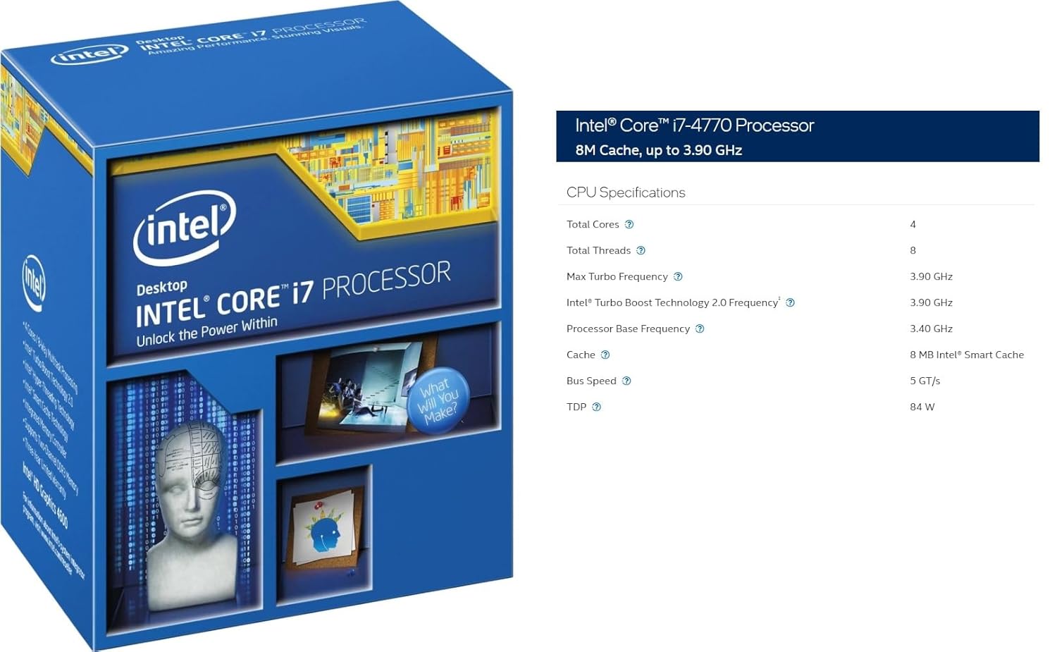 Cyntexia Computer Desktop PC (Windows Intel Core I7-4770 / 16GB RAM / 512GB SSD/HDMI/VGA/Ethernet/HD Graphics 4600 / USB 3.0 / Win 11) Basic Software Installed, Black