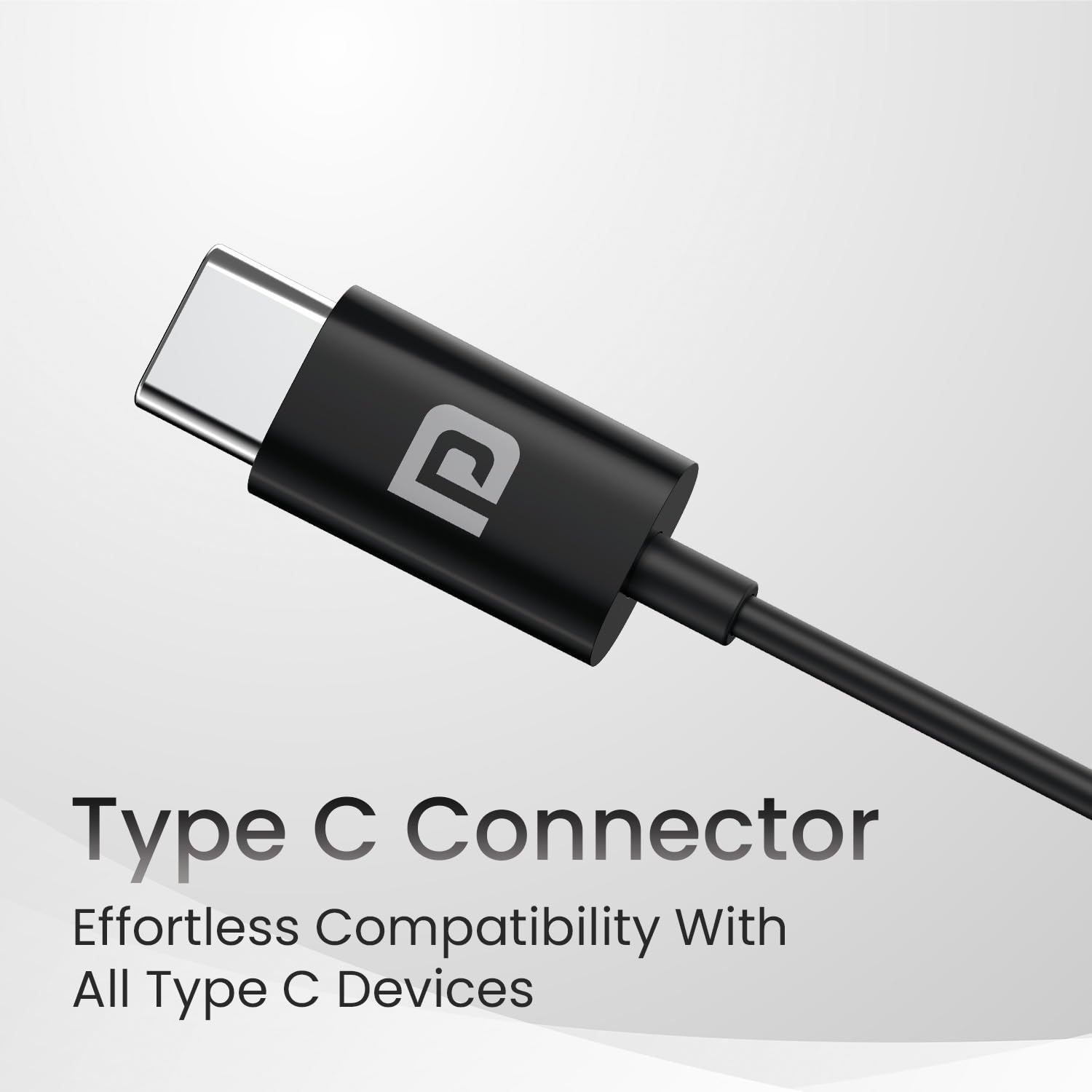 Portronics Conch Theta C in Ear Type C Wired Earphones with in Line HD Mic, Powerful Audio, 14.2mm Driver, Unique Earbuds Design, TPE Anti Tangle Wire, in line Controls, Wide Compatibility(Black)