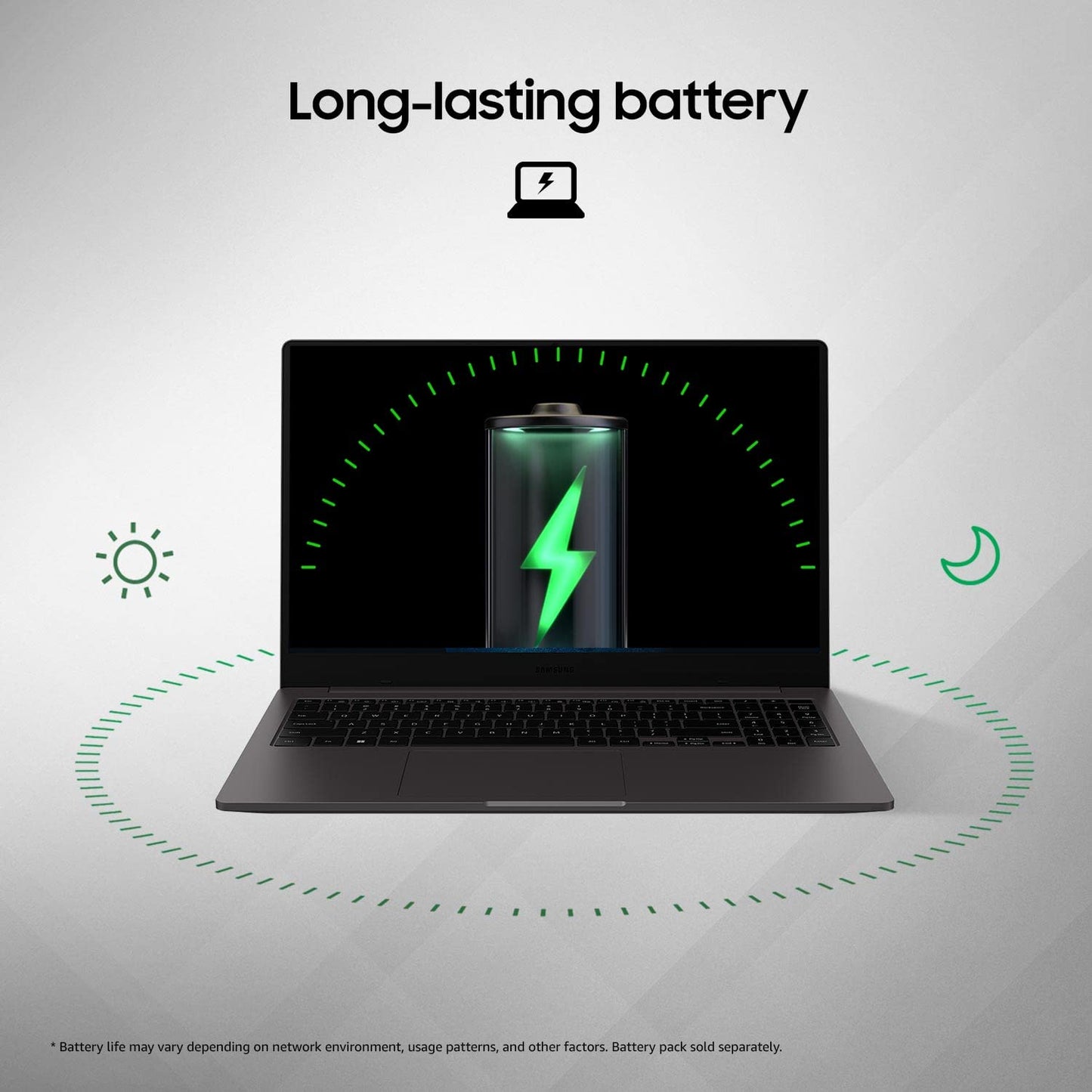 Samsung Galaxy Book2 Intel 12th Gen core i5 39.6cm (15.6") FHD LED Thin & Light Laptop (8 GB/256 GB SSD/Windows 11/MS Office/Backlit Keyboard/Finger Print Reader/Graphite/1.57Kg), NP750XED-KB1IN