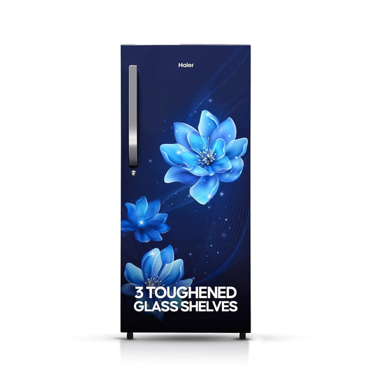 Haier 190 L, 5 Star, Direct-Cool Single Door Refrigerator (HED-205MF, Marine Peony)