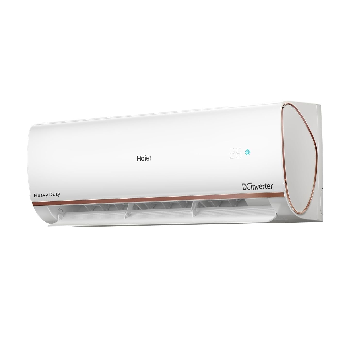 Haier 1.5 Ton 3 Star Triple Inverter Smart Split AC (5125 Watts, Copper, Wi-Fi, 4-Way Swing, 7 in 1 Convertible, Frost Self Clean, HD Filter, Cools at 60°C - HSU18K-PYFR3BN-INV, White)