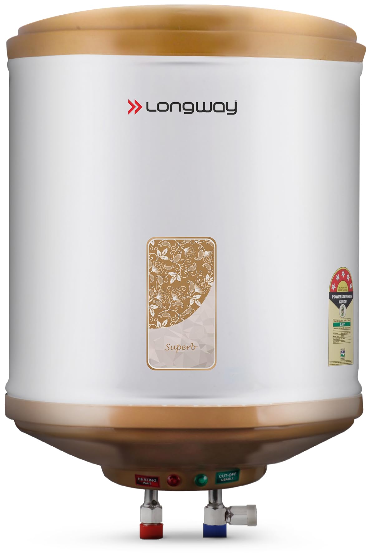 Longway Superb 10 Liters 5 Star Rated Automatic Instant Water Heater for Home | Water Geyser | Electric Geyser with Multiple Safety System & Anti-Rust Coating | 5 Years Warranty on Tank | Gray