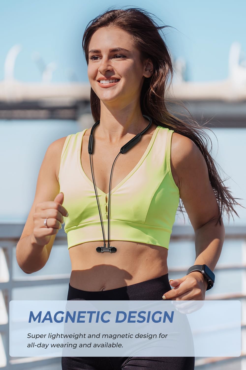 Bouncefit Bluetooth Wireless Mangentic On/Off Neckband, 40 Hours Continuous Playback Battery, Fast Charge, IPX7, Low Latency, Active Noise Cancellation, Earbuds with Mic Earphones (Red)