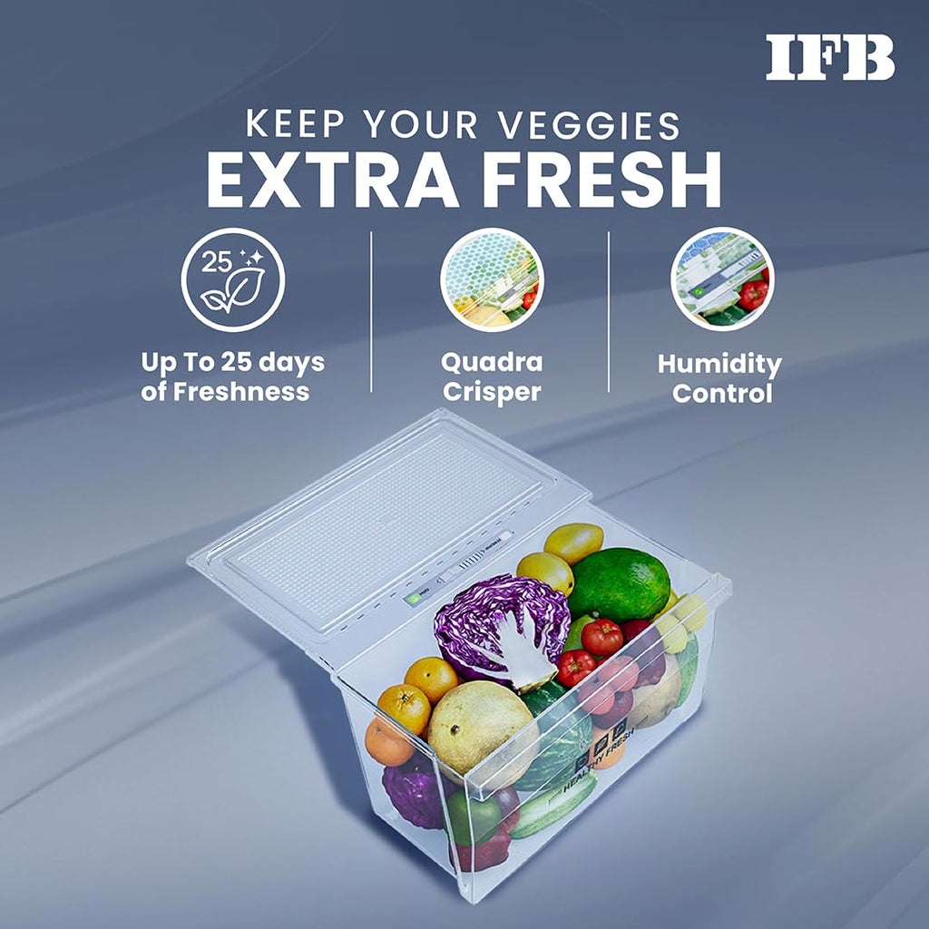 IFB 187L 2 Star Direct-Cool Single Door Refrigerator (IFBDC-2132NCSE, Blue) Extraordinary Storage with Humidity Controller
