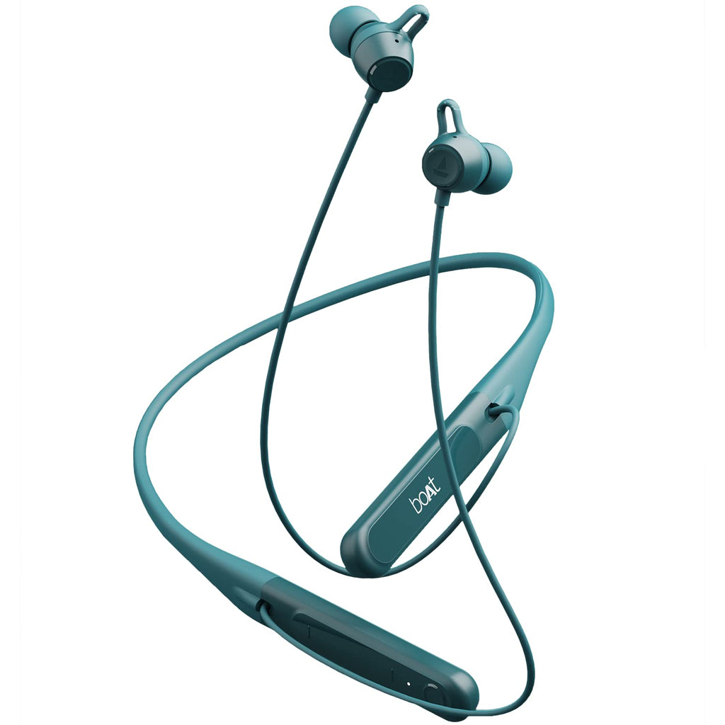boAt Rockerz 255 Z Plus, AI-Enx Tech, Spatial Audio, 50HRS Battery, Low Latency Mode, Fast Charge, App Support, IPX4 BT V5.3, Bluetooth Neckband, Wireless With Mic In ear Phones (Active/Classic Black)