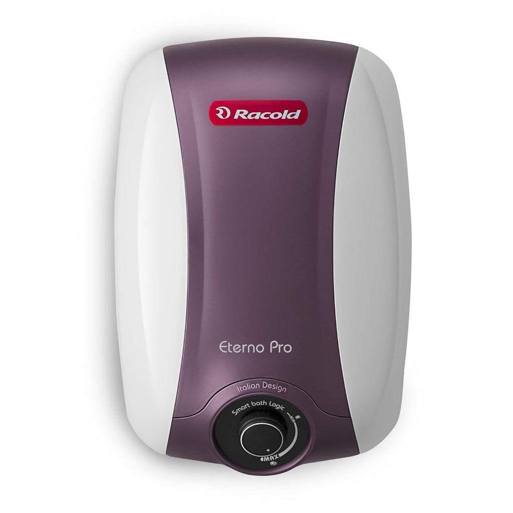 Racold Eterno Pro Storage Water Heater (Geyser) 25L with ABS Body – Corrosion Prevention with Titanium Enameled Coating, 7 Yrs Warranty on Tank, Energy Efficient, Free Standard Installation & Pipes