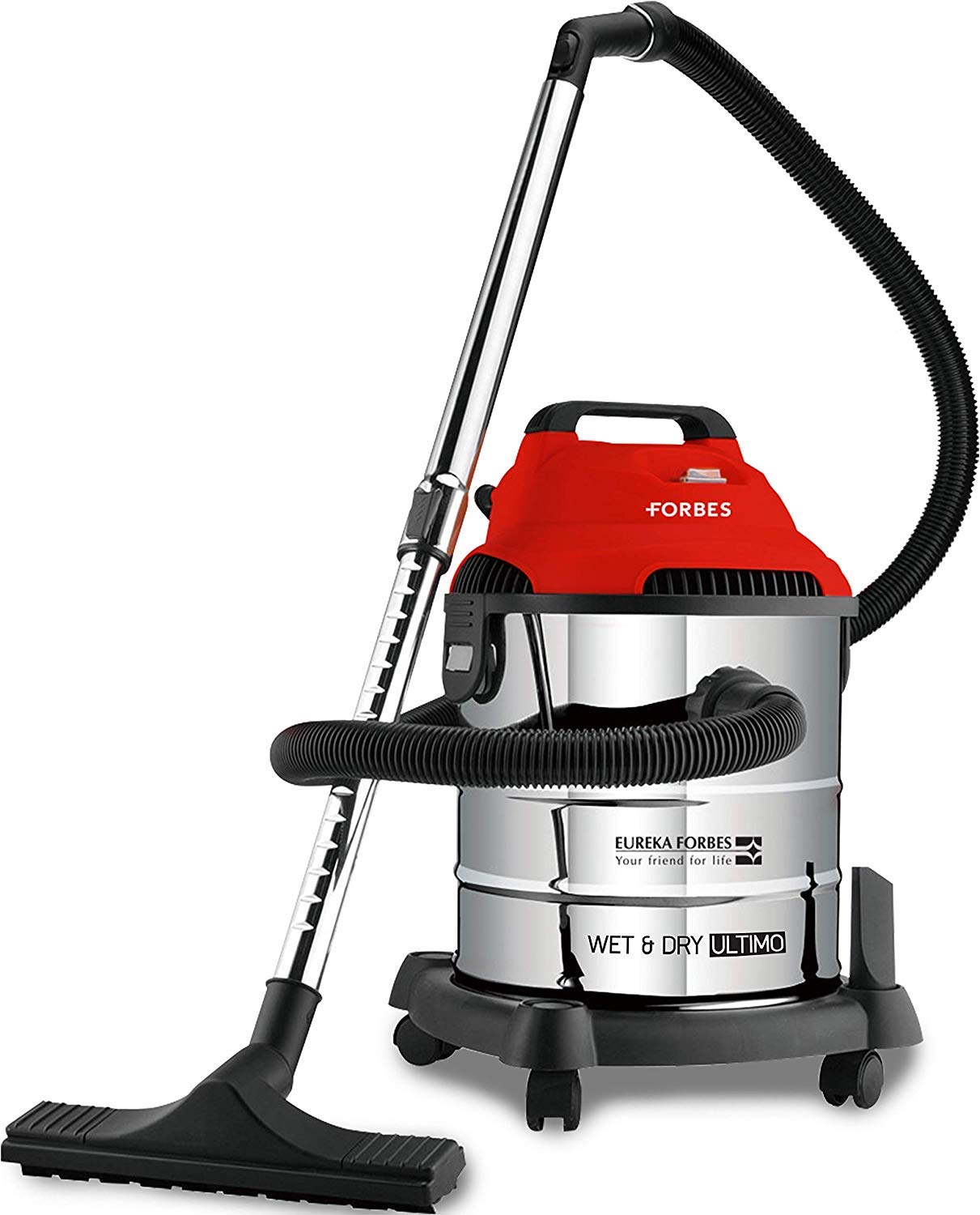 Eureka Forbes Ultimo Wet & Dry 1400 Watts, 20 KPa High Power Suction Vacuum Cleaner | Blower Function | 20 litres Tank Capacity | Stainless Steel Body | 7 Accessories | Lightweight | 1 Year Warranty