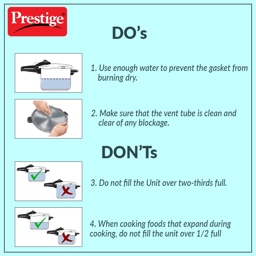 Prestige Popular Stainless Steel Outer Lid Pressure Cooker, 3 Litres, Silver