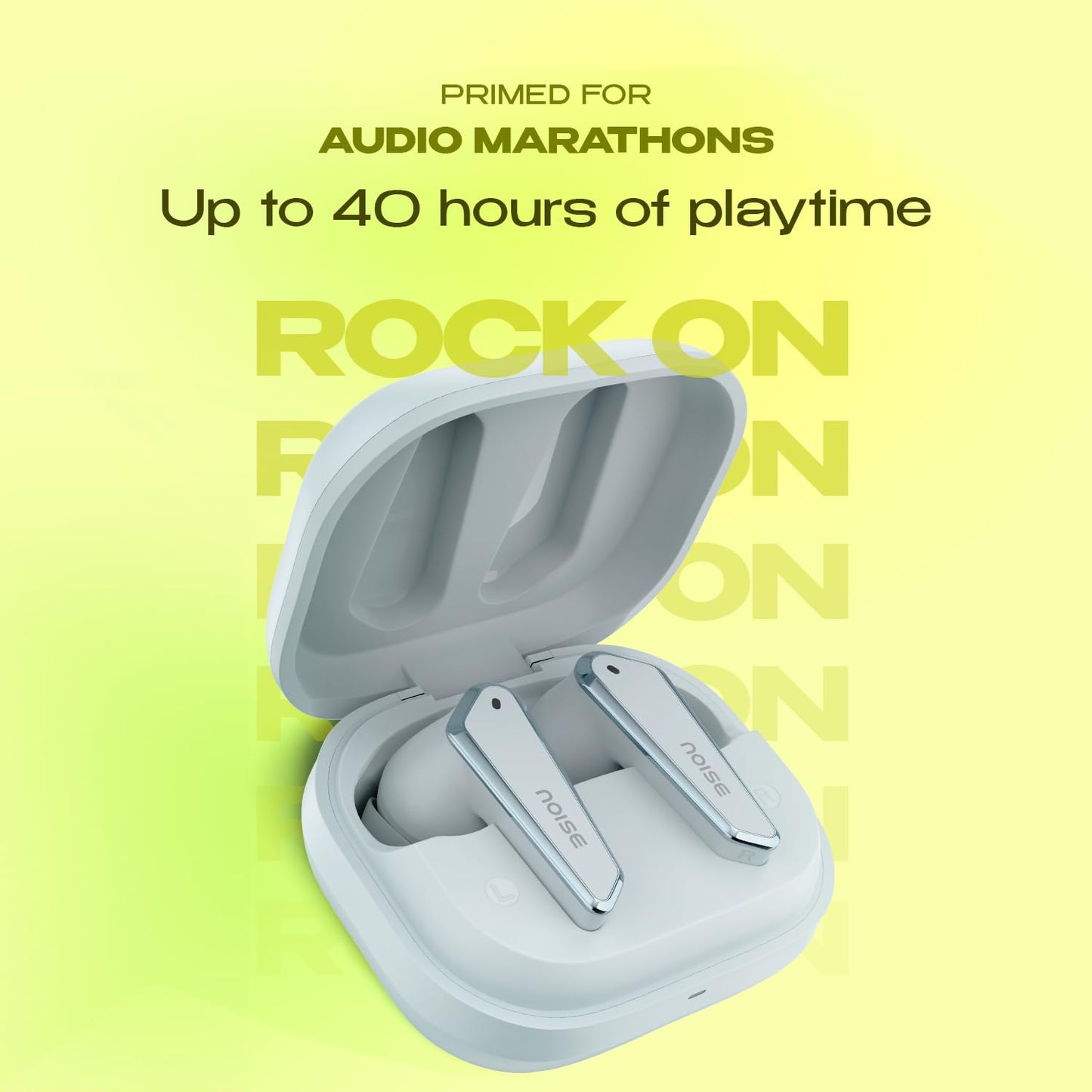 Noise Earbuds N1 Truly Wireless Earbuds with Chrome Finish, 40H of Playtime, Quad Mic with ENC, Ultra Low Latency Gaming (Up to 40 Ms), Instacharge(10 Min=120 Min), Bluetooth V5.3(Ice Blue)