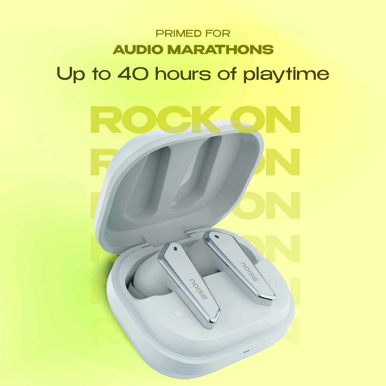 Noise Earbuds N1 Truly Wireless Earbuds with Chrome Finish, 40H of Playtime, Quad Mic with ENC, Ultra Low Latency Gaming (Up to 40 Ms), Instacharge(10 Min=120 Min), Bluetooth V5.3(Ice Blue)