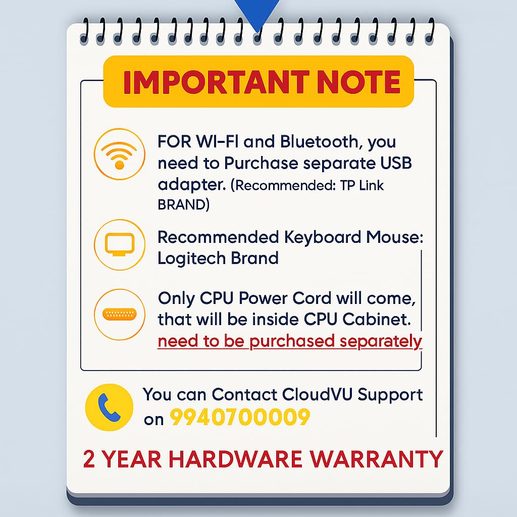 CloudVU Desktop Computer PC,Core i7-4790 || 16GB RAM || 1TB SSD M.2 NVMe || HDMI, VGA, Gigabit LAN,USB 3.0,HD Graphics,Windows11 Pro Licence, MS Office(Office/Workstation PC 1GB SSD NVMe, 16GB RAM)