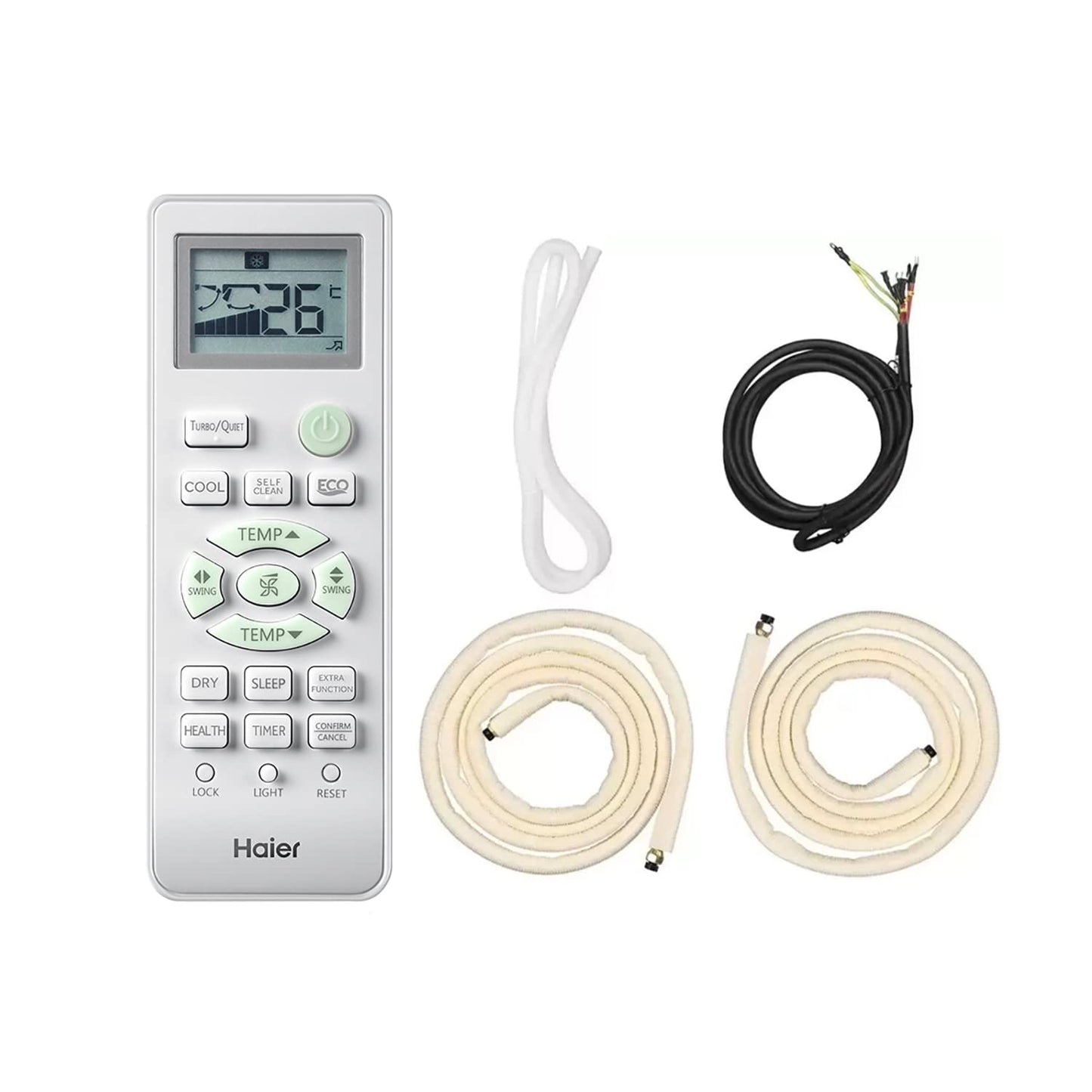 Haier 1.5 Ton 3 Star Triple Inverter Smart Split AC (5125 Watts, Copper, Wi-Fi, 4-Way Swing, 7 in 1 Convertible, Frost Self Clean, HD Filter, Cools at 60°C - HSU18K-PYFR3BN-INV, White)