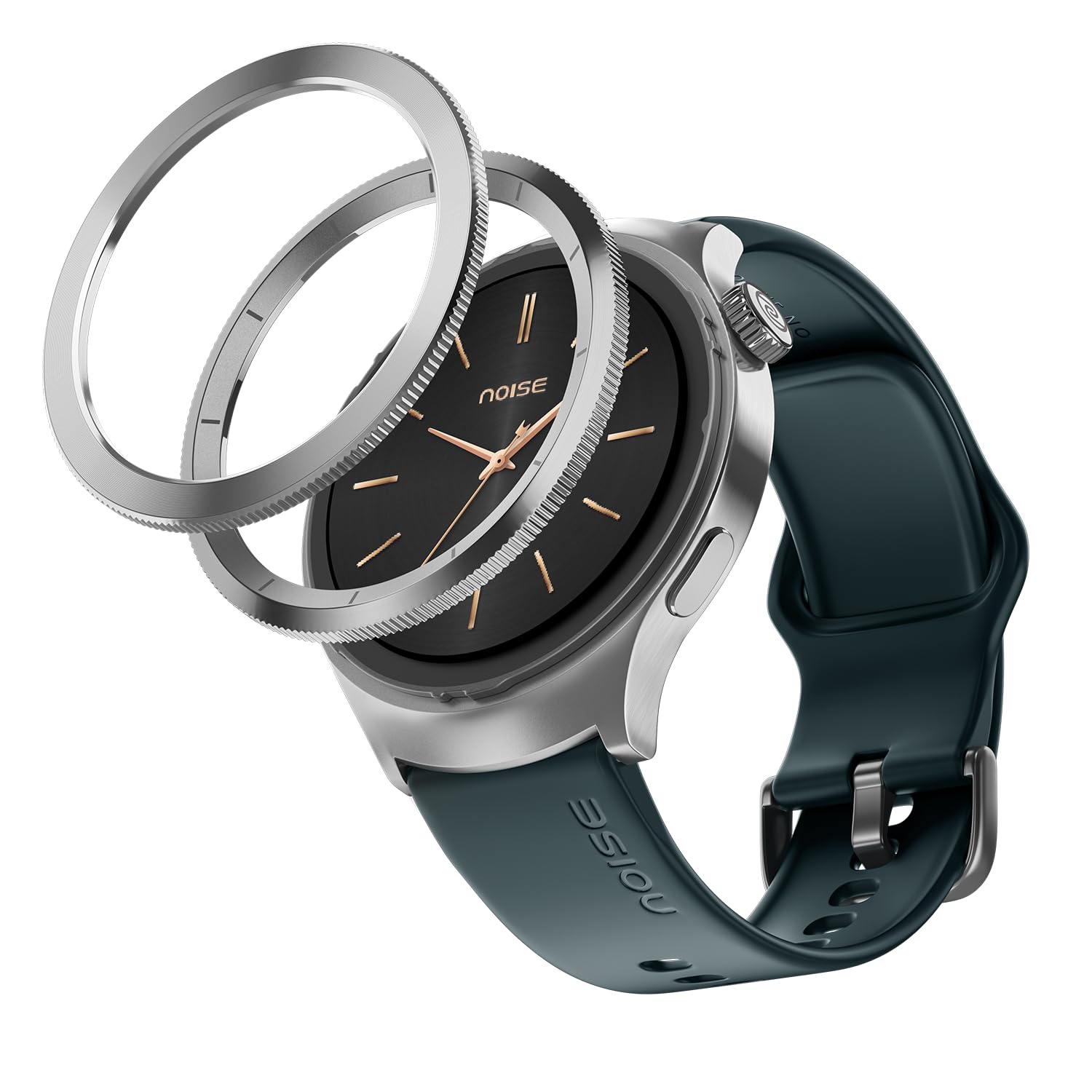NoiseFit Halo 1.43" AMOLED Display, Bluetooth Calling Round Dial Smart Watch, Premium Metallic Build, Always on Display, Smart Gesture Control, 100 Sports Modes (Vintage Brown)