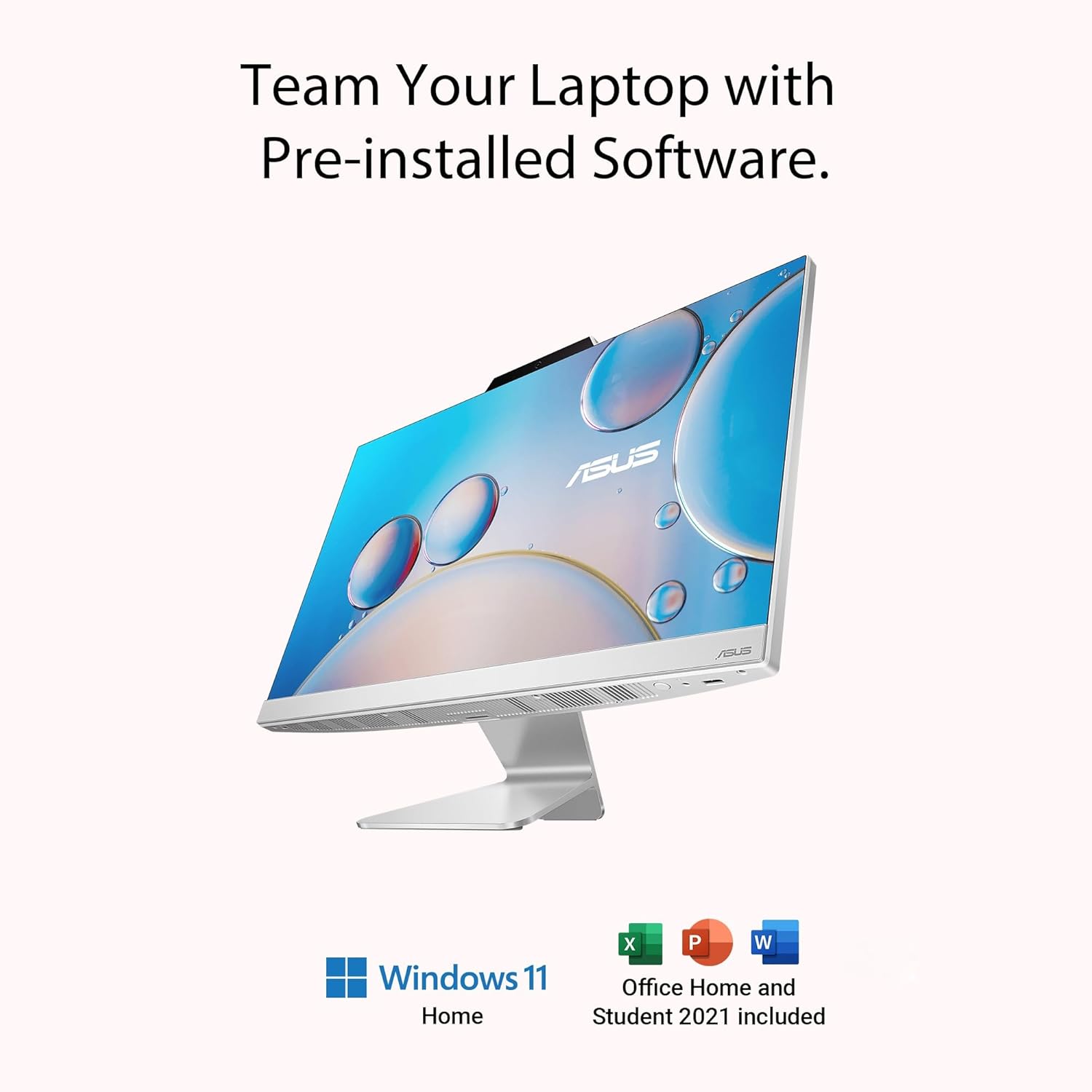 ASUS A3402, 23.8" FHD, 13th Gen, Intel Core i5-1335U, All-in-One PC (16GB RAM/1TB SSD/Windows 11/Office 2021/White/5.4 Kg),with Wireless White Keyboard & Mouse, 3 Years Warranty, A3402WVA-WPC005WS