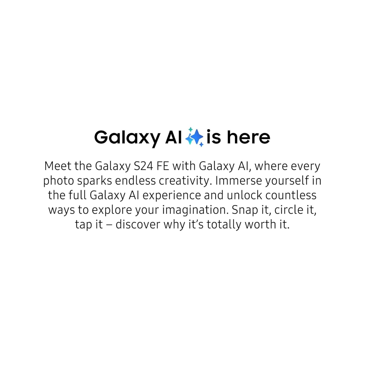 Samsung Galaxy S24 FE 5G AI Smartphone (Graphite, 8GB RAM, 128GB Storage)