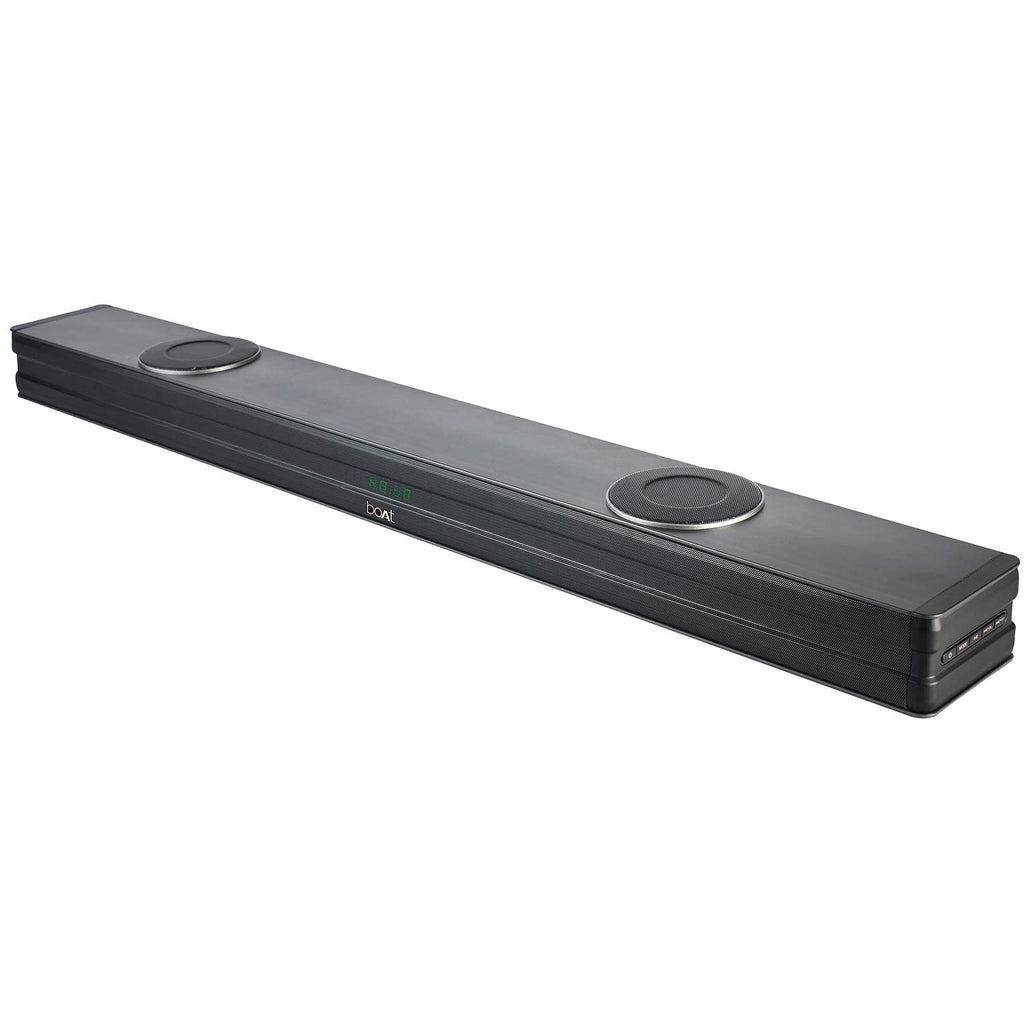 boAt Aavante Prime 5.1 5000DA (2025 Launch), Dolby Atmos, 500W, 5.1CH w/Wired Subwoofer & Wired Satellites, Multi Compatibility, Bluetooth Sound bar, Home Theatre Soundbar Speaker(Premium Black)