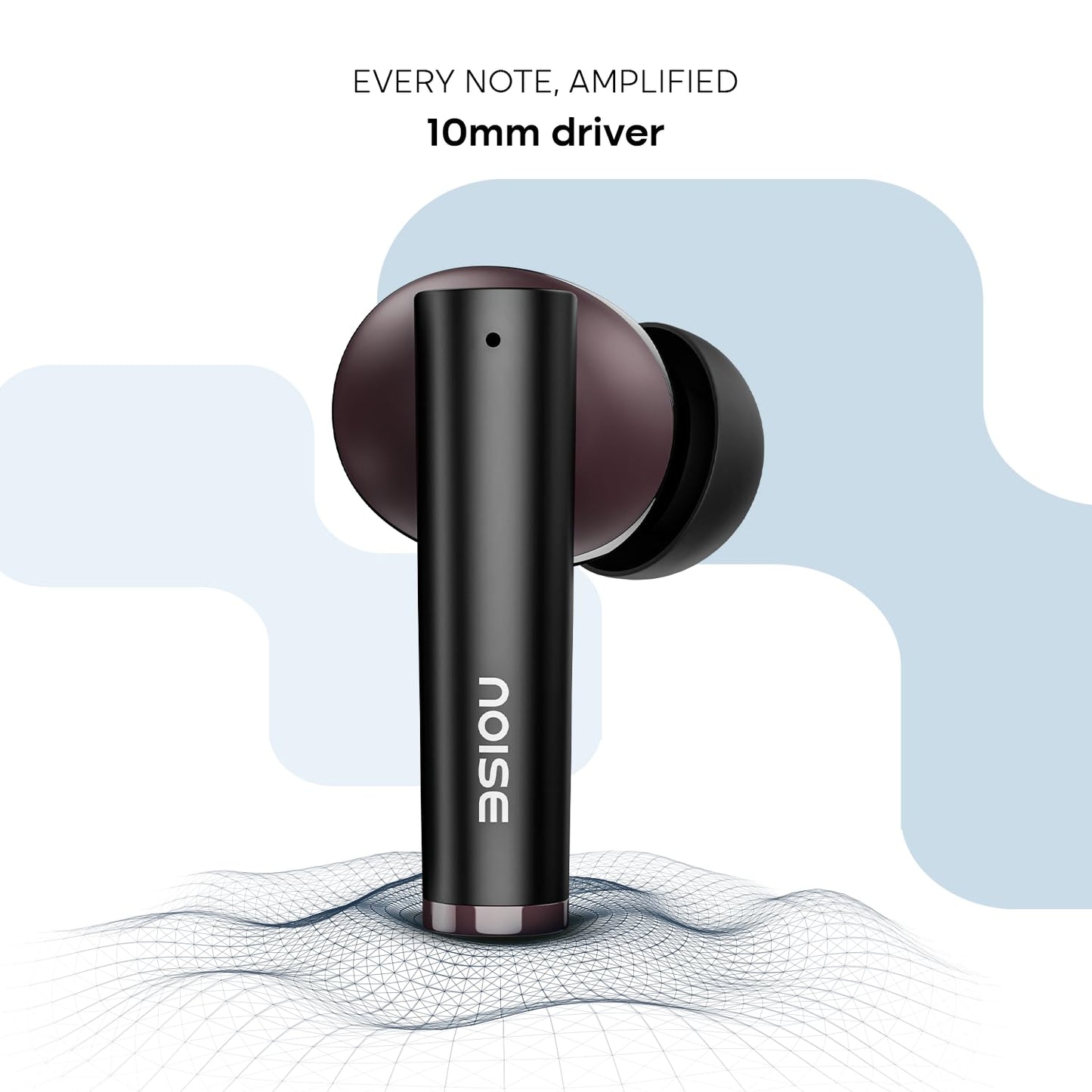 Noise Newly Launched Buds VS501 in Ear Truly Wireless Earbuds with 50H of Playtime, Quad Mic ENC, 10Mm Driver, Dual Device Pairing, Dual Color Tones, BT V5.3 (Plum Wine)