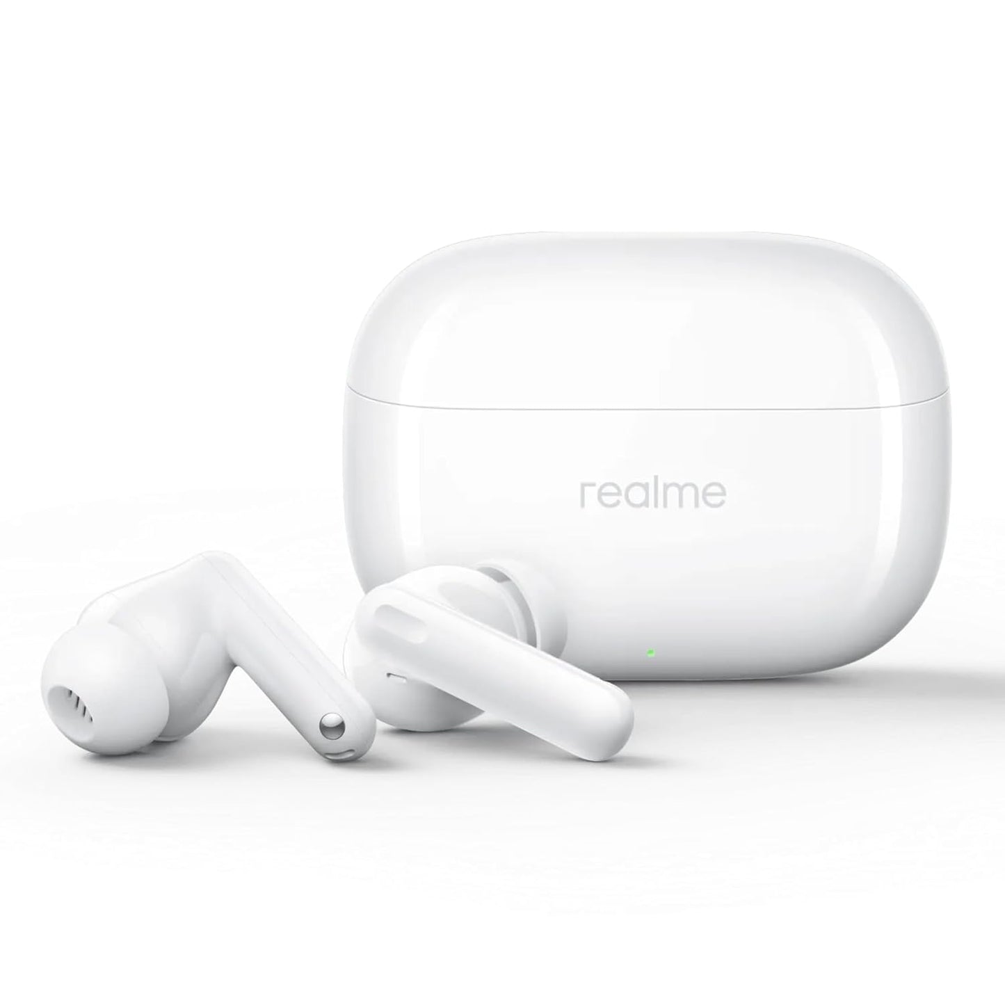 realme Buds T310 Truly Wireless in Ear Earbuds with 46dB Hybrid ANC, 360° Spatial Audio, 12.4mm Dynamic Bass Driver, Upto 40Hrs Battery and Fast Charging (Agile White)