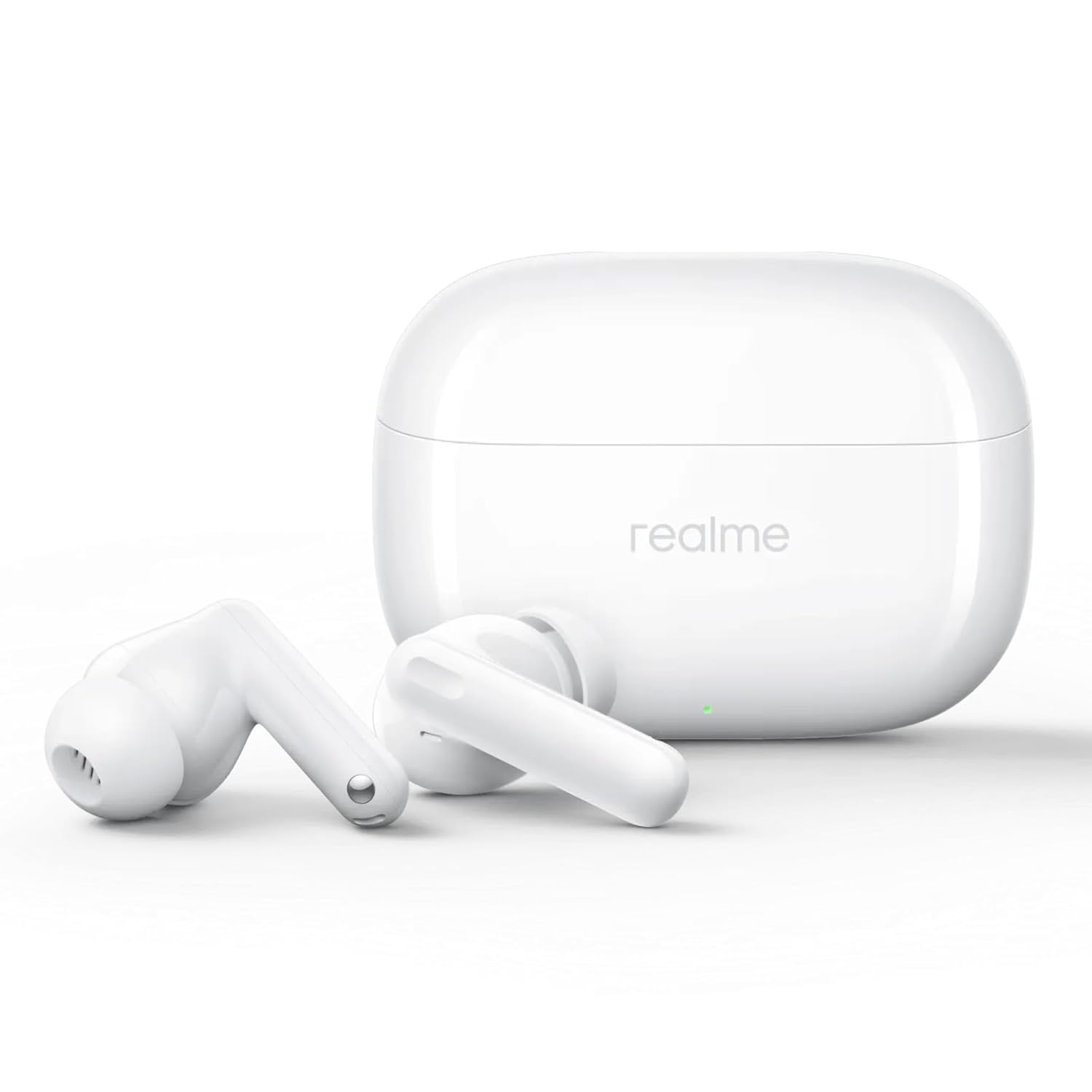 realme Buds T310 Truly Wireless in Ear Earbuds with 46dB Hybrid ANC, 360° Spatial Audio, 12.4mm Dynamic Bass Driver, Upto 40Hrs Battery and Fast Charging (Agile White)