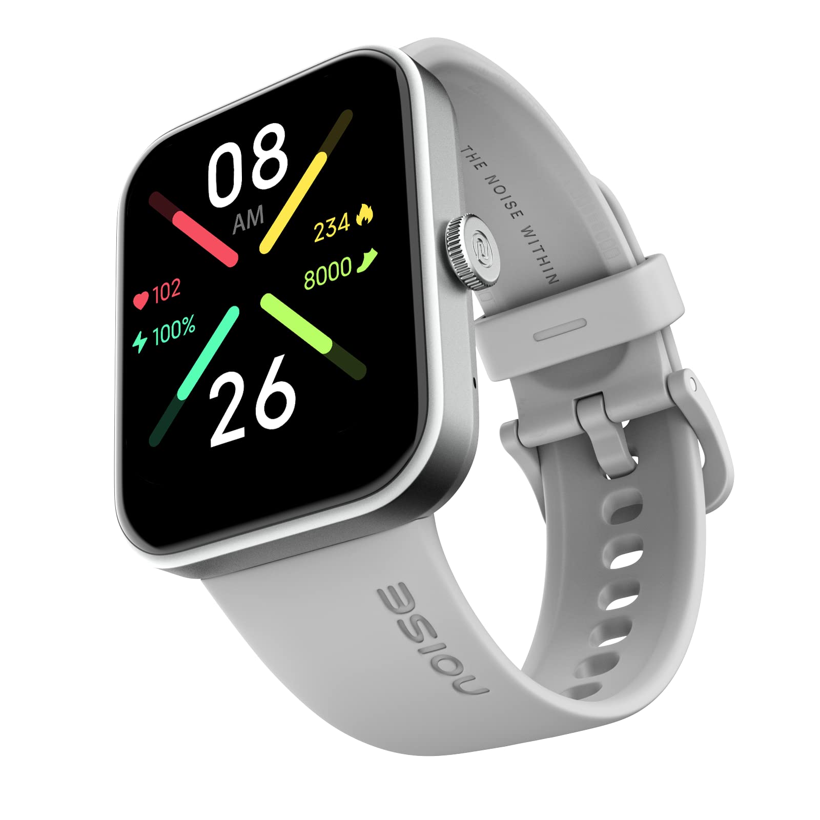 Noise Pulse Go Buzz Smart Watch with Advanced Bluetooth Calling, 1.69" TFT Display, SpO2, 100 Sports Mode with Auto Detection, Upto 7 Days Battery (2 Days with Heavy Calling) - Rose Pink