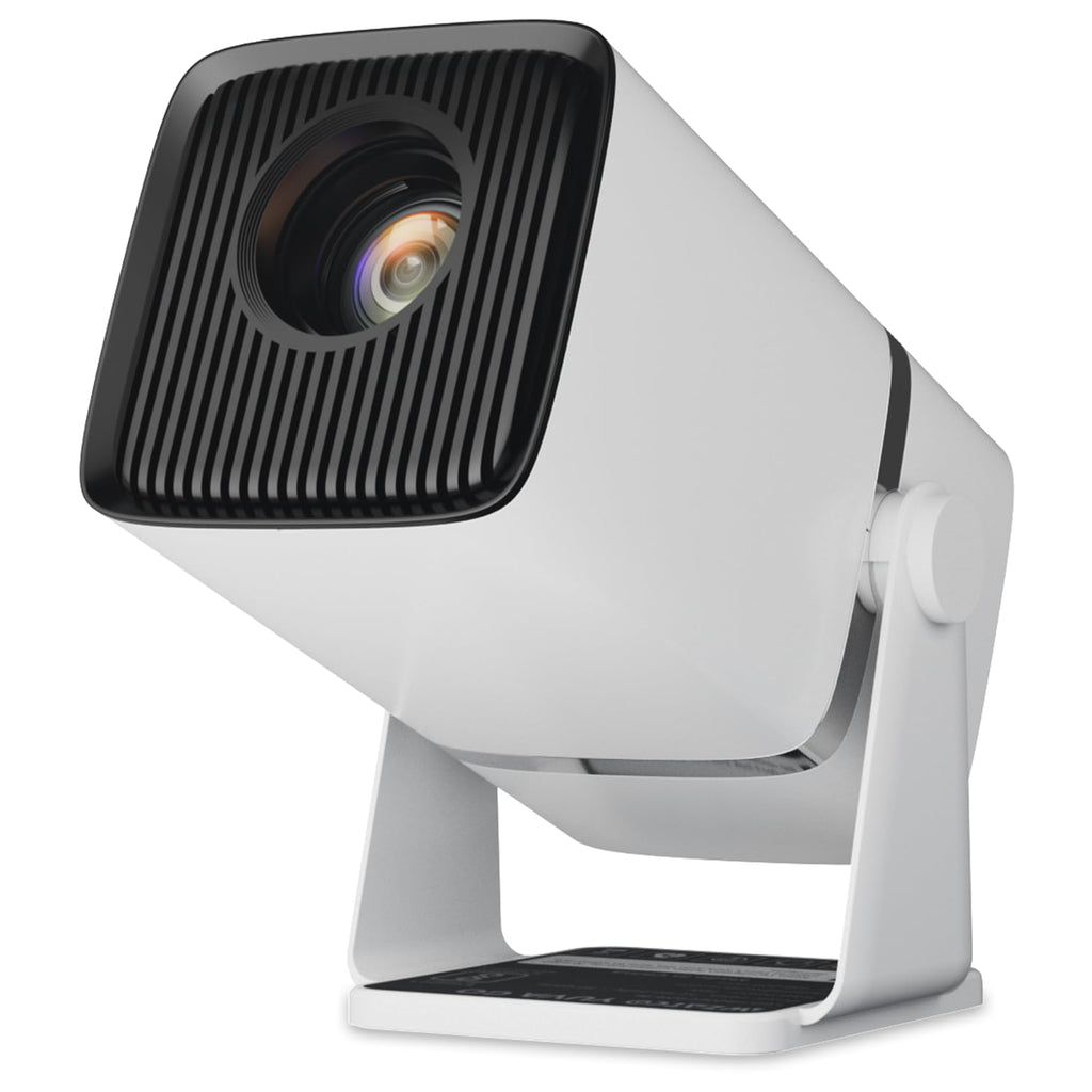 WZATCO Yuva Go Plus, Full HD 1080p Native, Android 13.0 Smart Home Projector 4k Ultra HD, Rotatable Design, Auto & 4D Keystone with Netflix, Prime etc, WiFi 6 & BT, Screen Mirroring, ARC, White