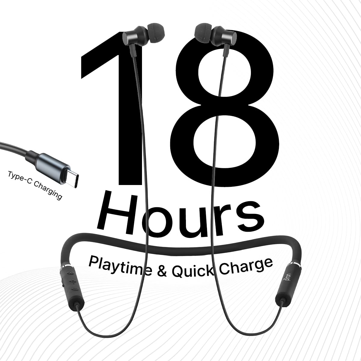 pTron Tangentbeat in Ear Bluetooth 5.0 Wireless Headphones with Mic, Deep Bass, 10mm Drivers, Clear Calls, Dual Pairing, Fast Charging, Magnetic Buds, Voice Assistant & IPX4 Wireless Neckband (Black